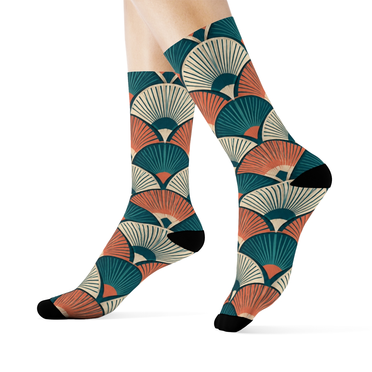 Stepped Fan Tessellation Array sports performance socks [AI-bf585fa1-eb59a98e7055]