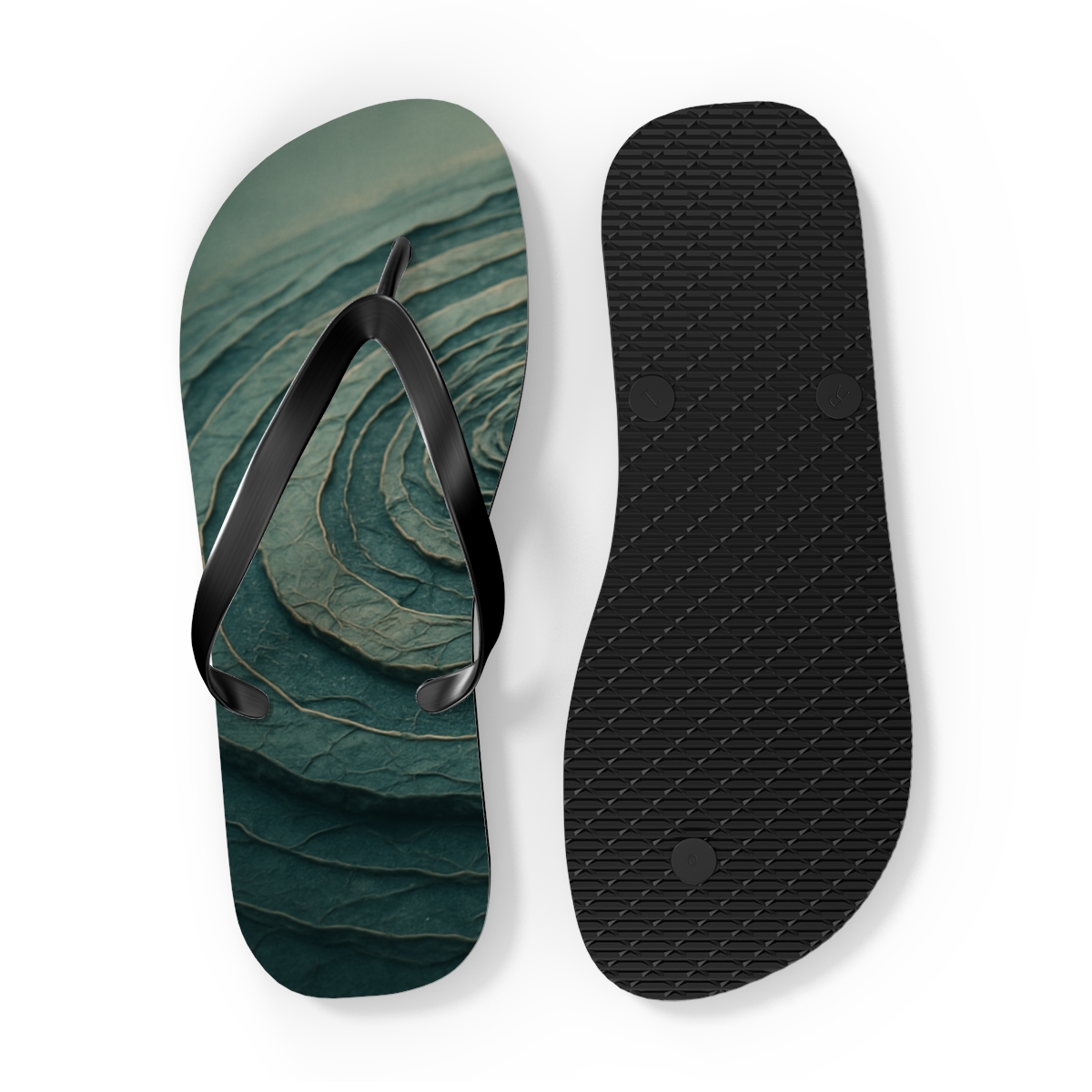 Strata Echo Mandala colorful rubber flip flops