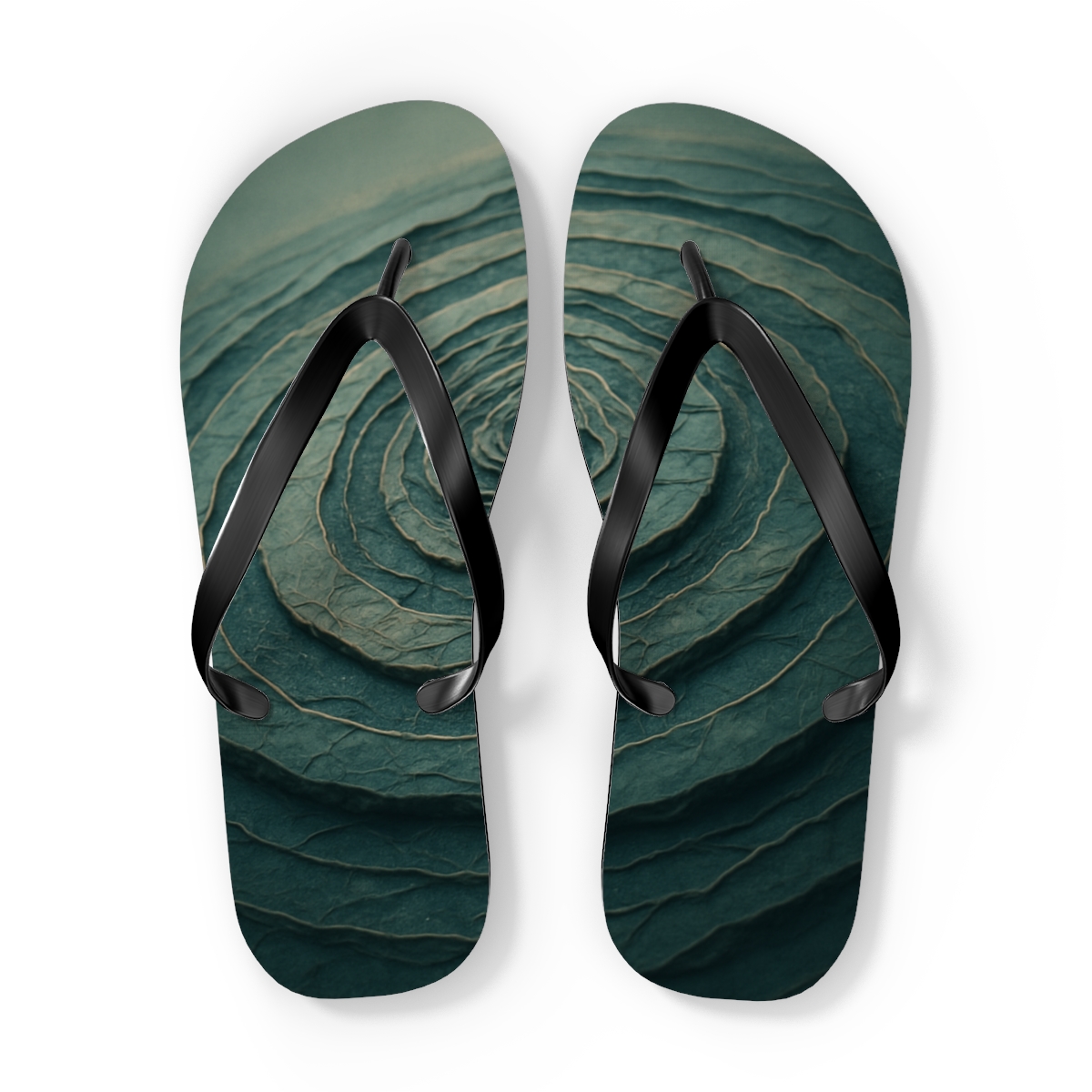 Strata Echo Mandala colorful rubber flip flops