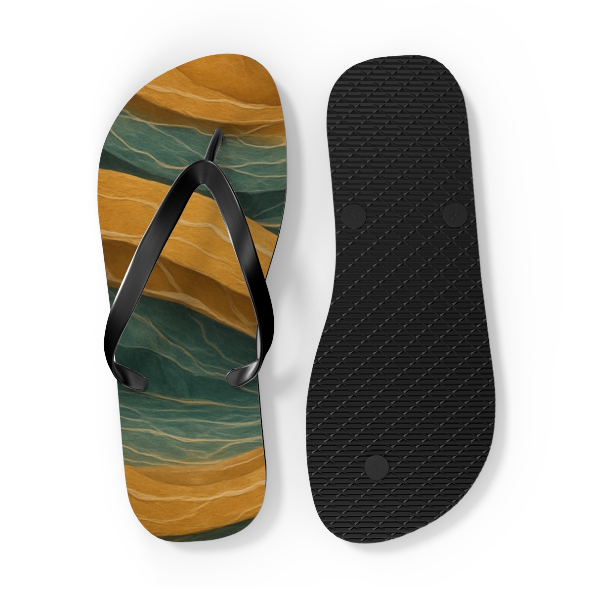 Strata Ribbon Tapestry custom flip flops