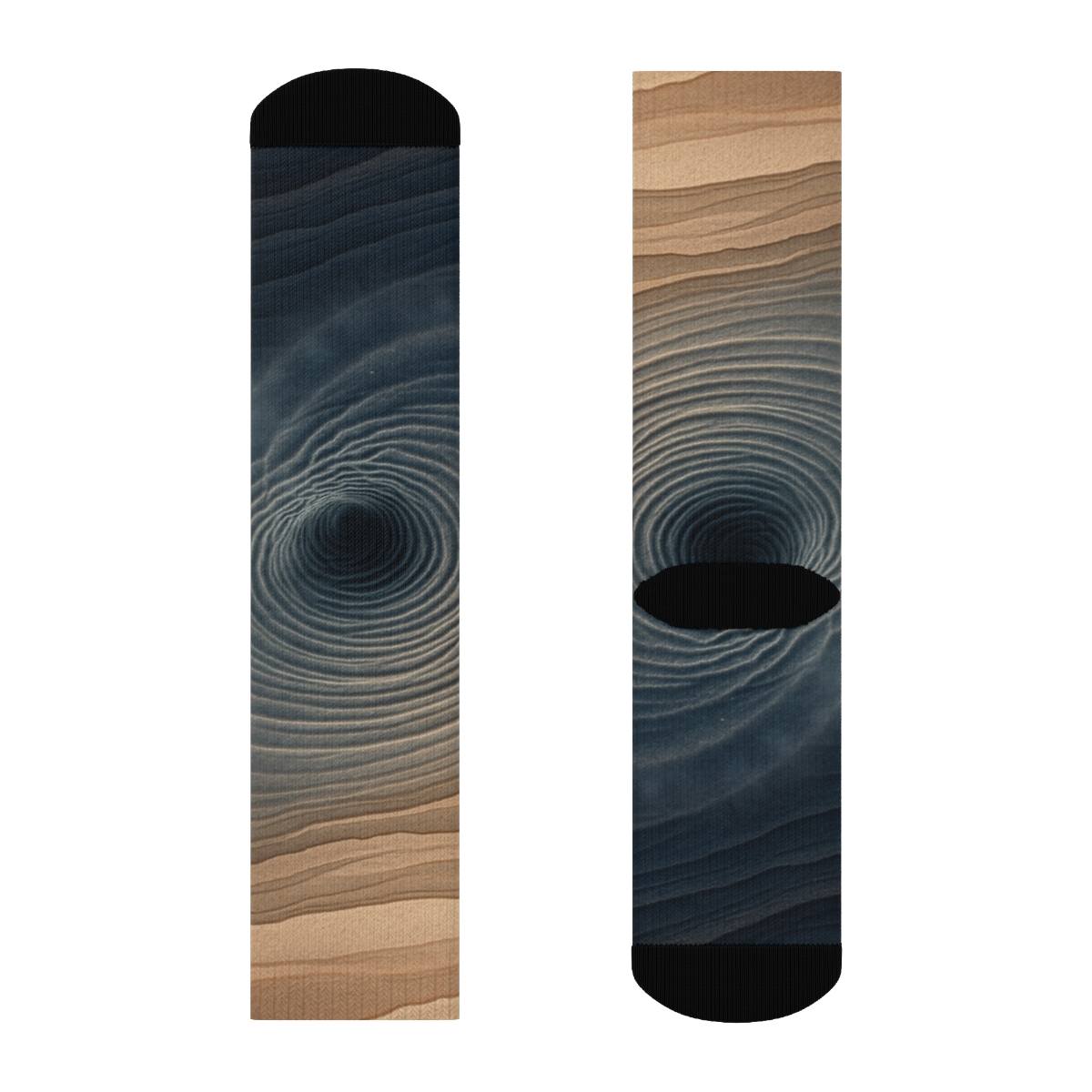 Strata Ripple Vortex Weave designer logo socks