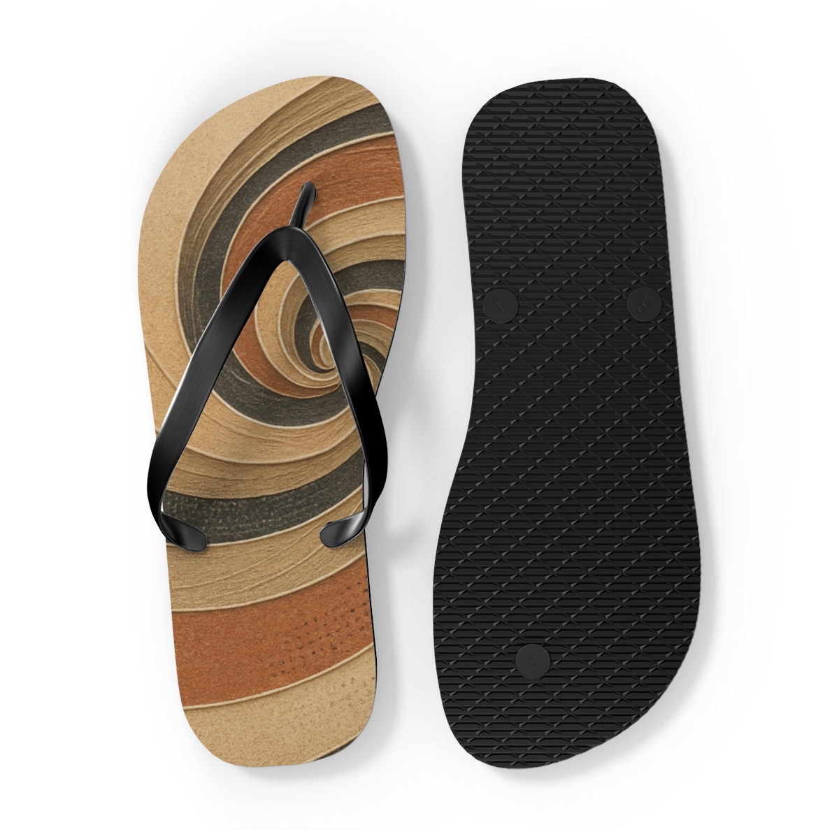Strata Vortex Weave unique graphic flip flops