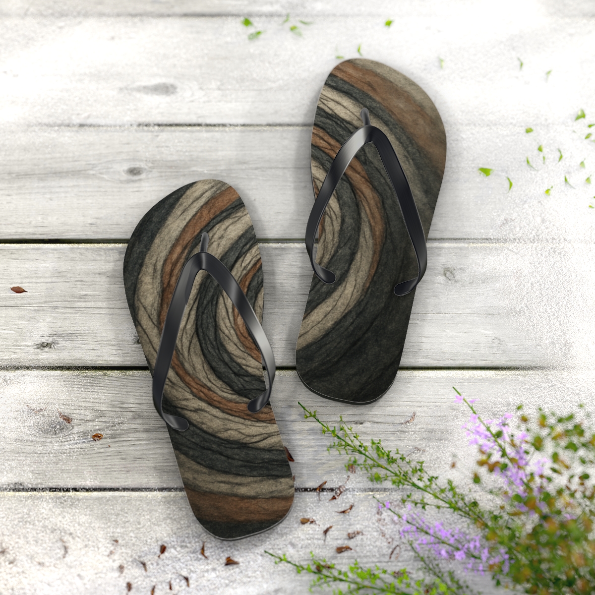 Strata Vortex Weave custom flip flops