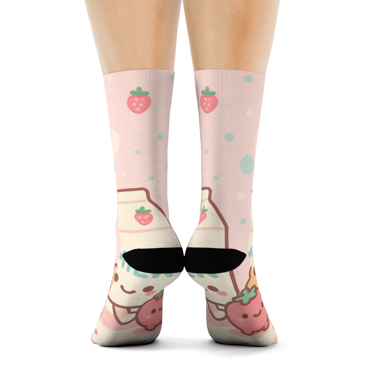 Strawberry Milk Carton Parade comfortable cotton socks