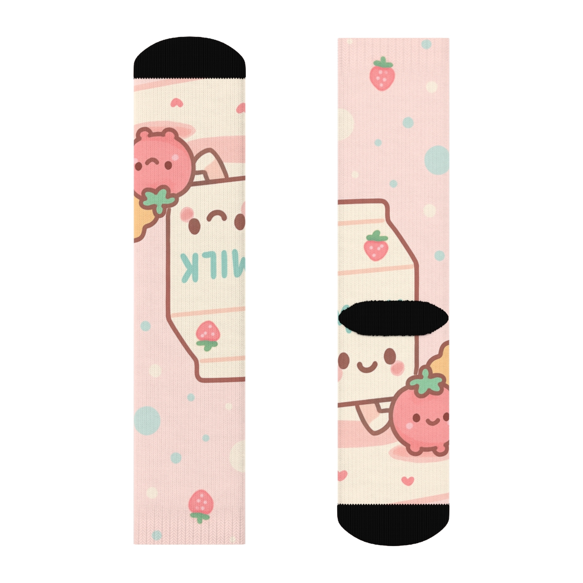 Strawberry Milk Carton Parade comfortable cotton socks
