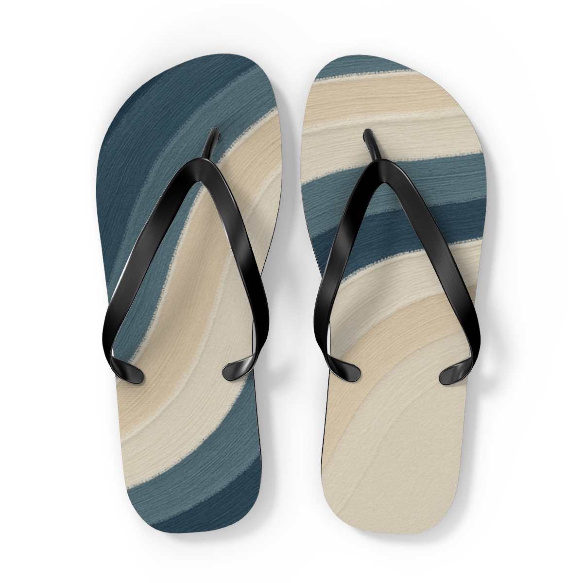 Tide Fringe Wavefront colorful rubber flip flops