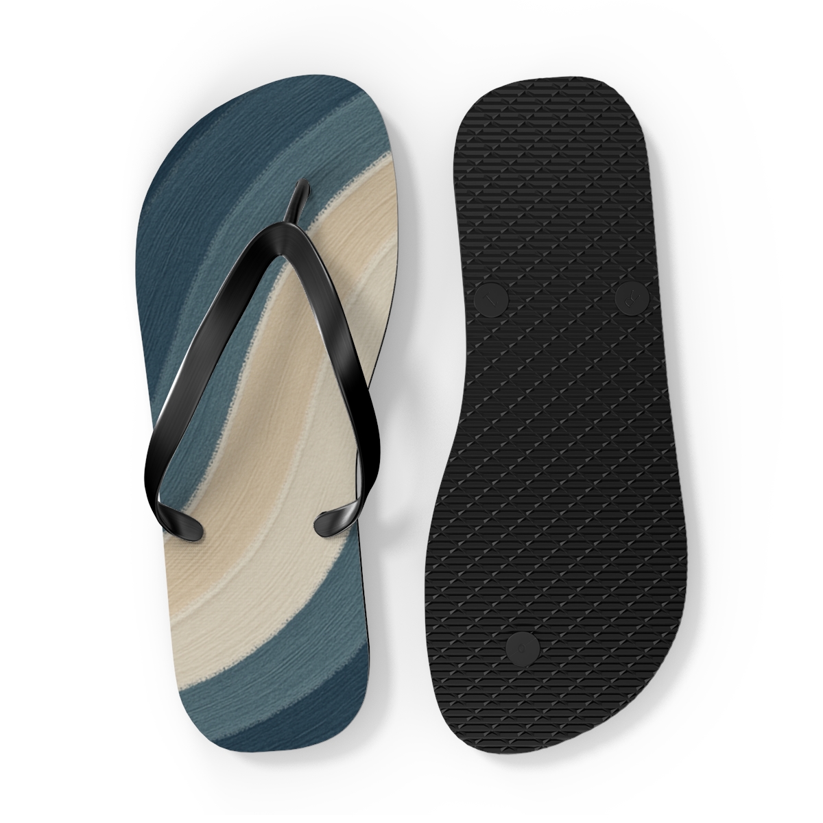 Tide Fringe Wavefront colorful rubber flip flops