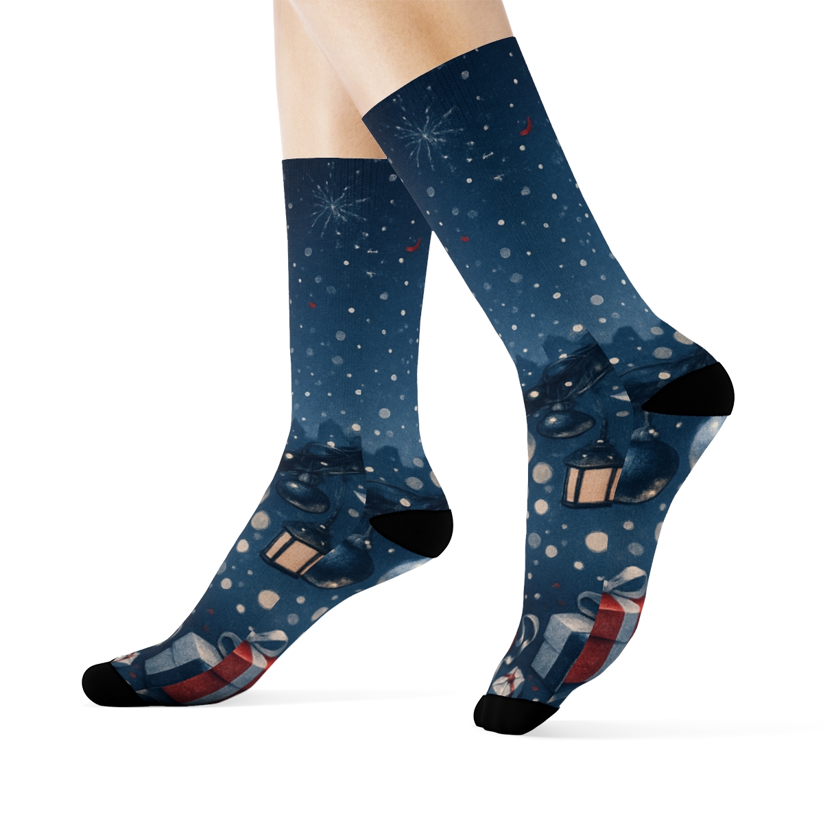 Twilight Garland Celebration unique printed sockscustom socks