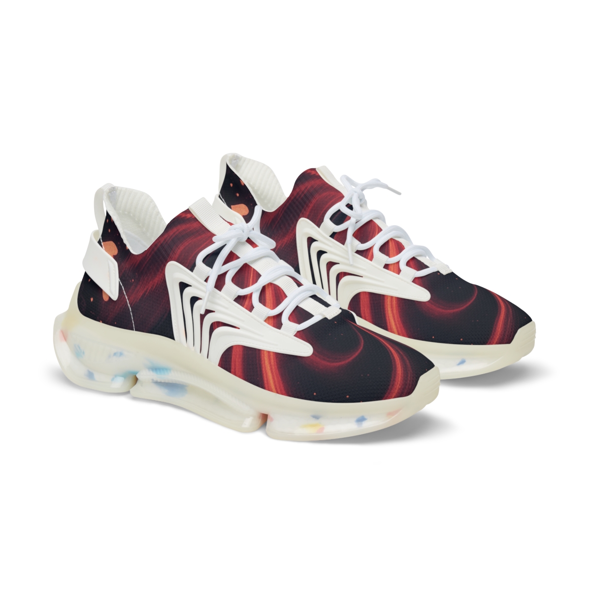 Valentine Aurora Ribbon Night unique printed sneakers