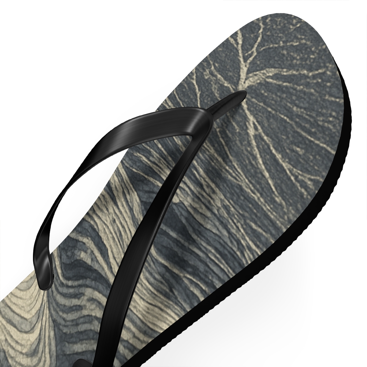 Vein And Ripple Mosaic soft sole flip flops