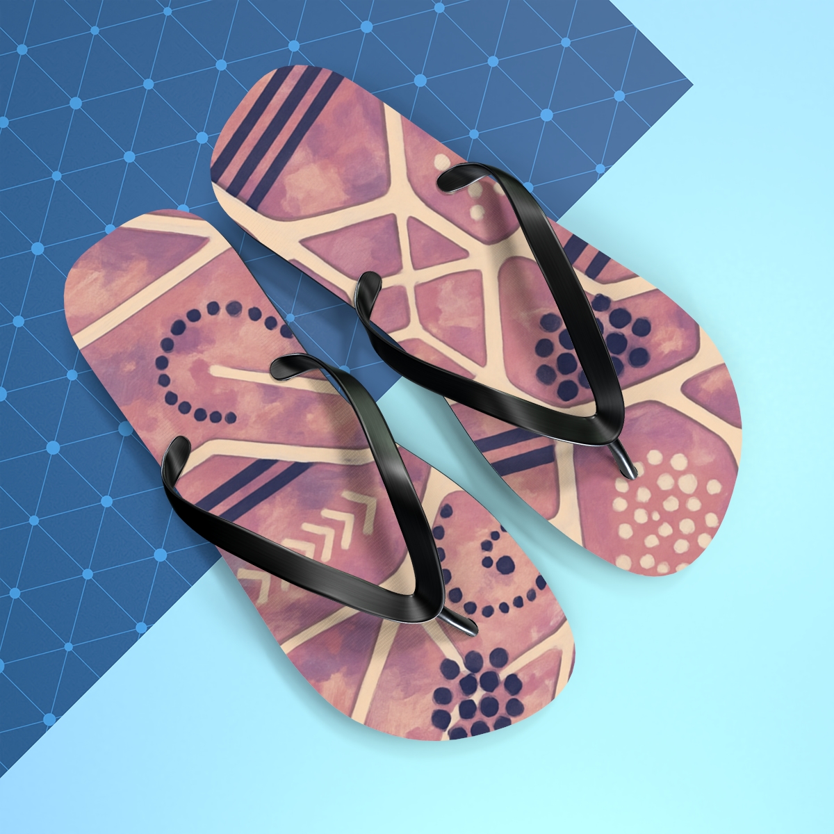 Vein Lattice Cadence soft sole flip flops