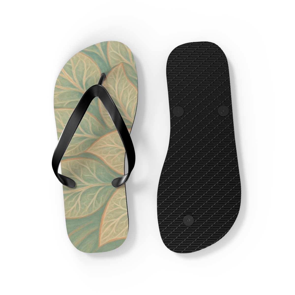 Serene Spiral Bloom Flip Flops