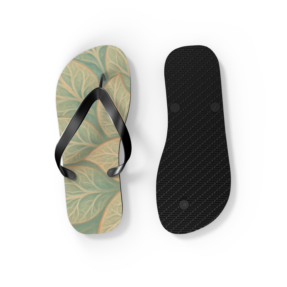Serene Spiral Bloom Flip Flops