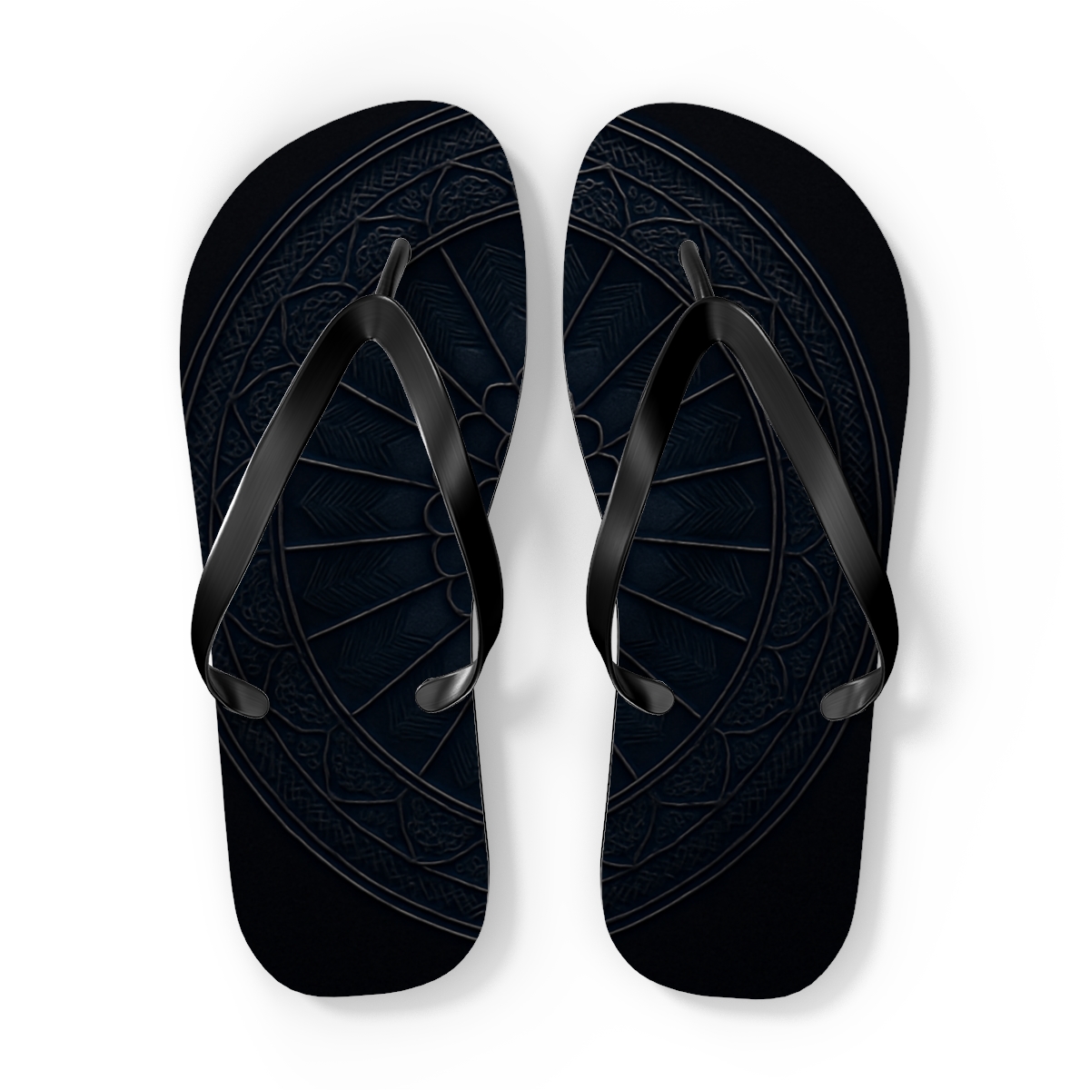 Velvet Orbit Filigree Mandala soft sole flip flops