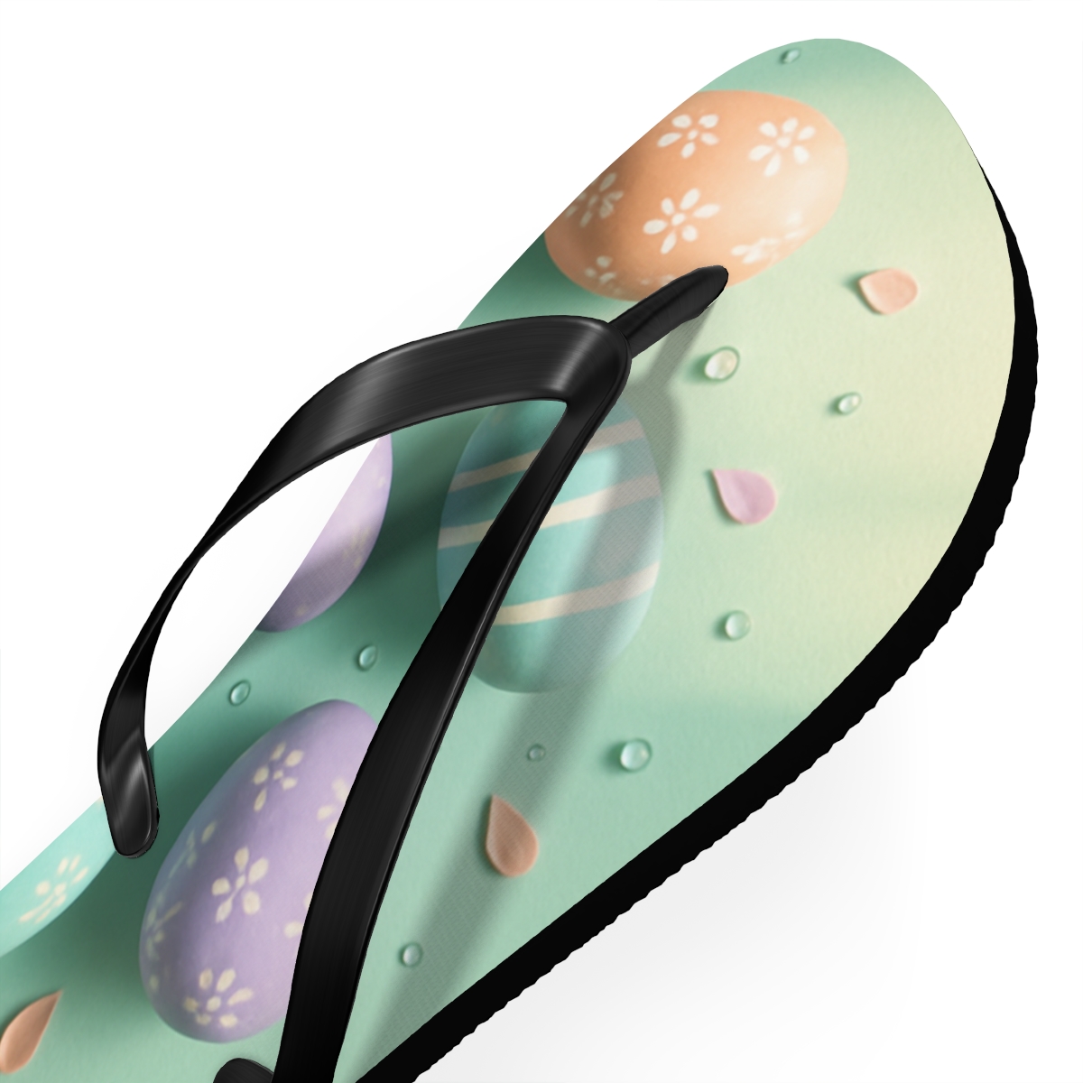 Vernal Egg Nebula Garden trendy printed flip flops