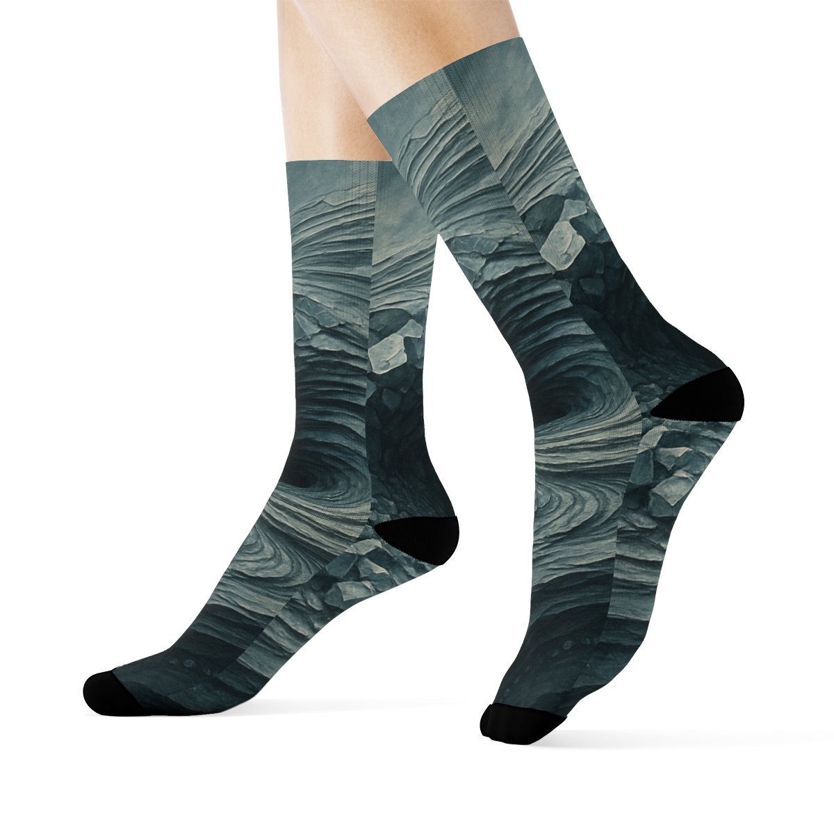Vortex Facet Weave unique printed sockscustom socks