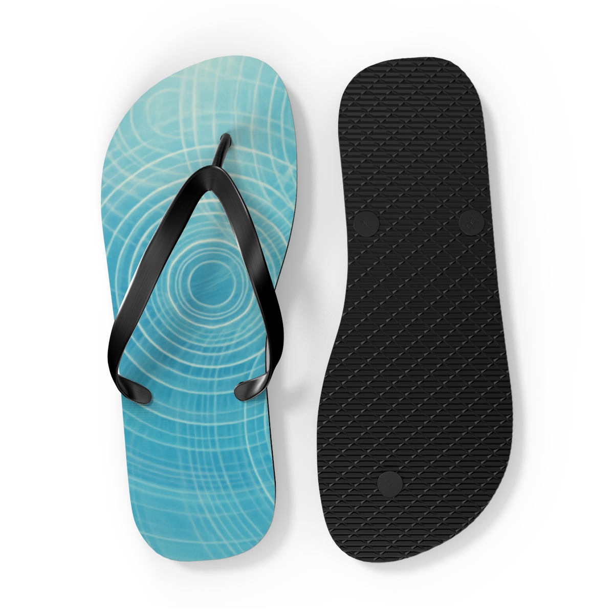 Vortex Ripple Array designer logo flip flops