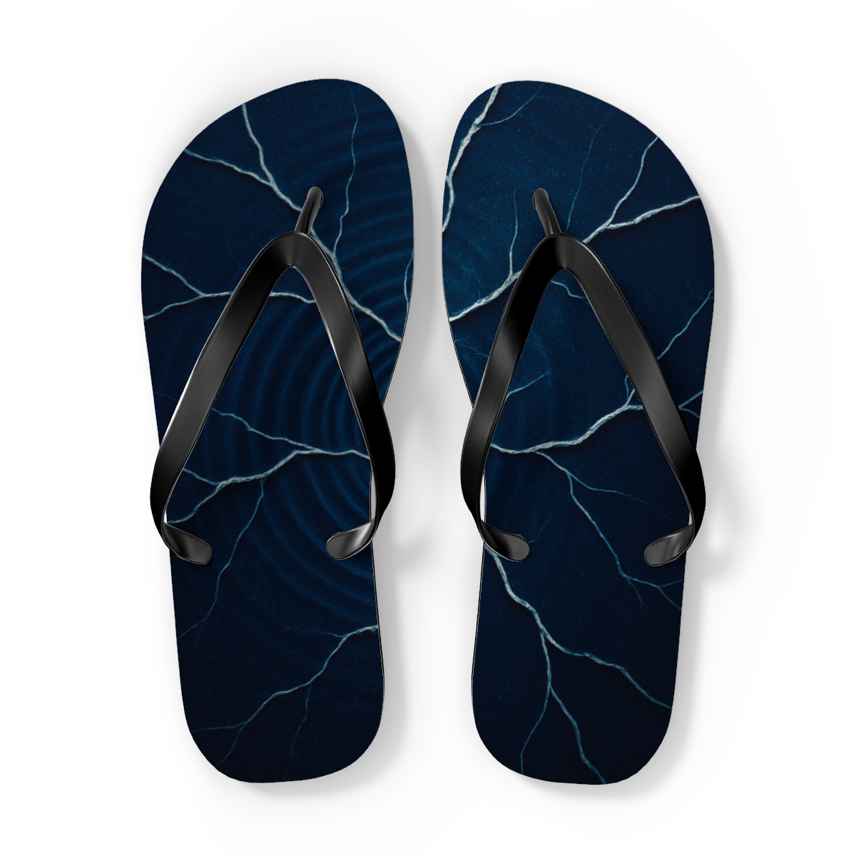 Vortex Ripple Veinprint personalized beach flip flops