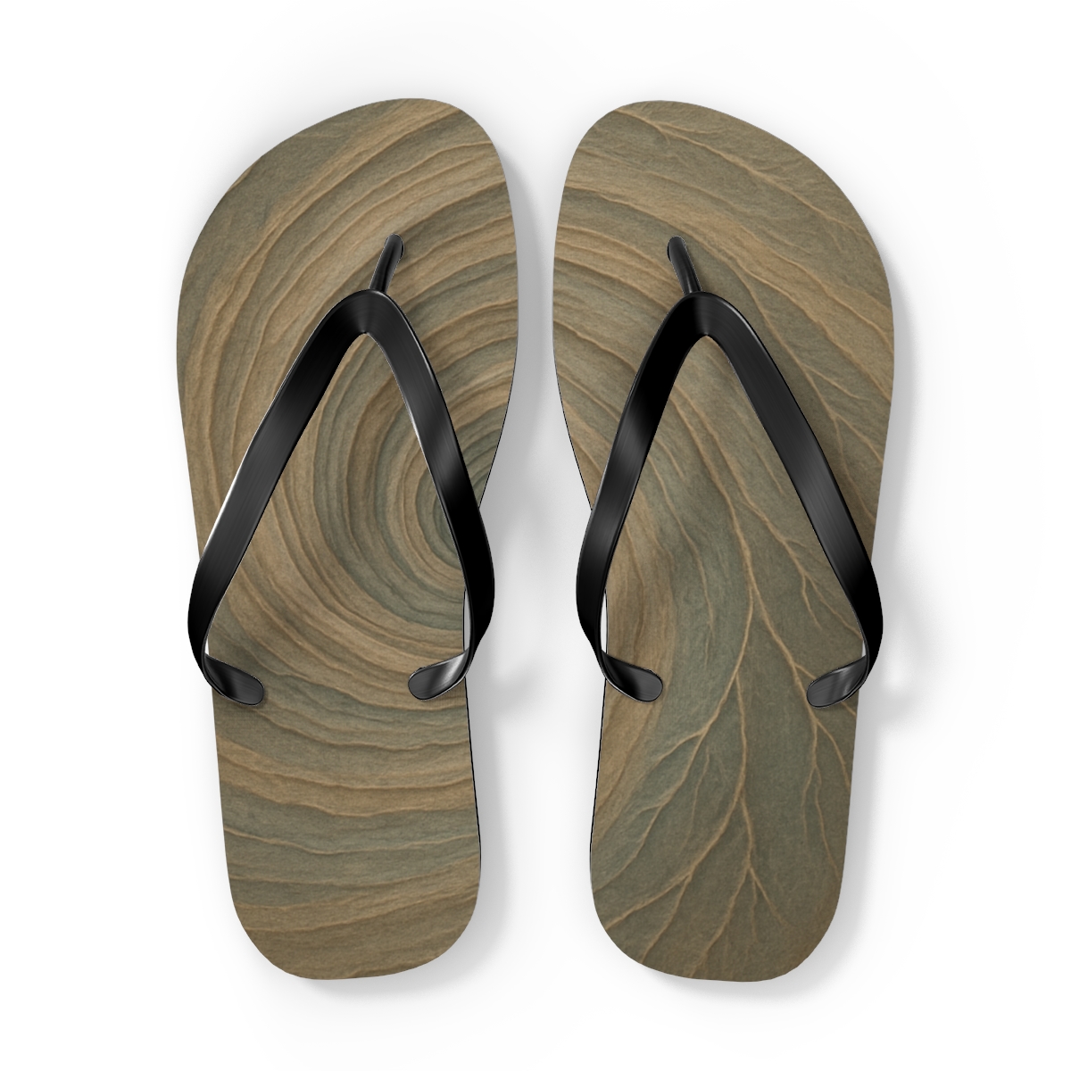 Vortex Silt Spiral designer logo flip flops