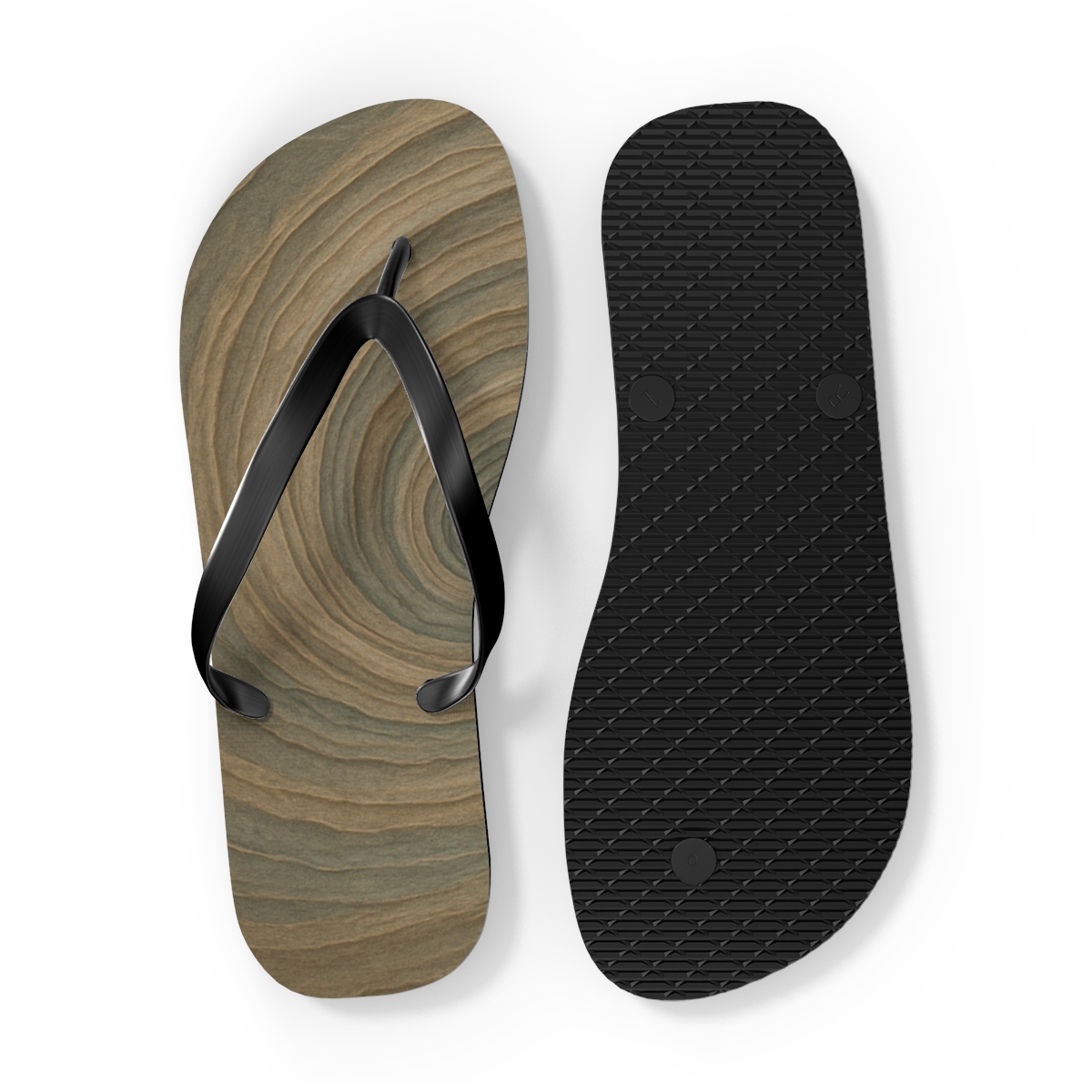 Vortex Silt Spiral designer logo flip flops