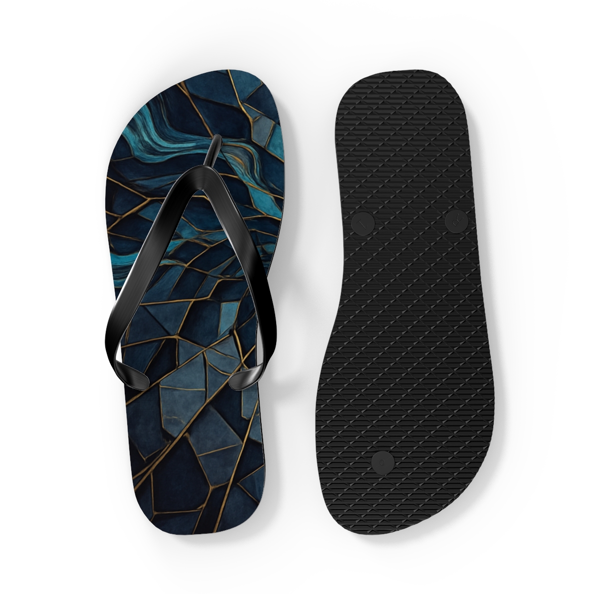 Ocean Currents Mosaic Flip Flops