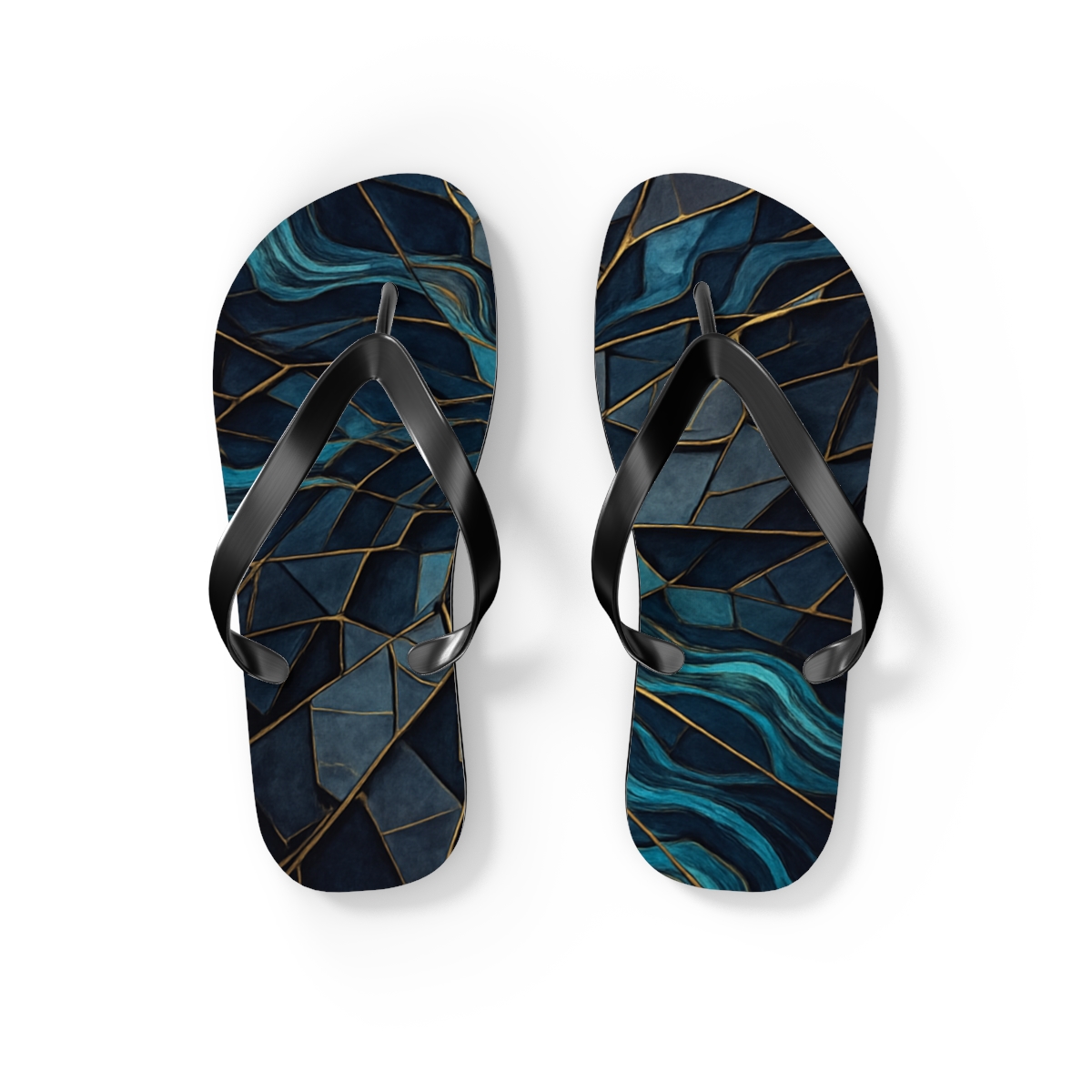 Ocean Currents Mosaic Flip Flops