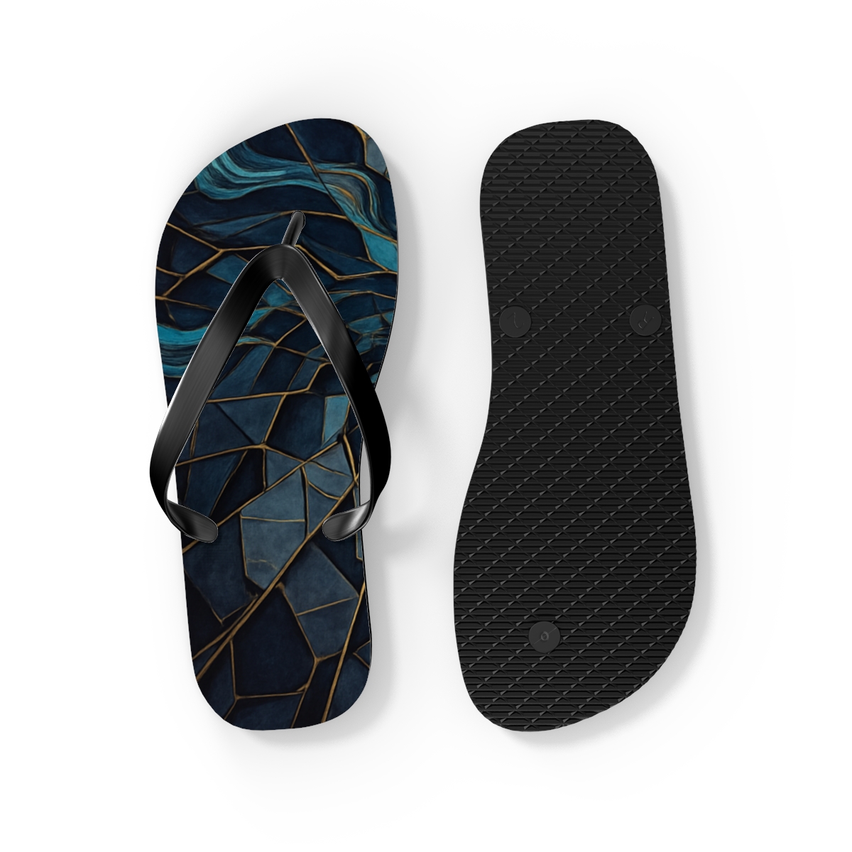 Ocean Currents Mosaic Flip Flops