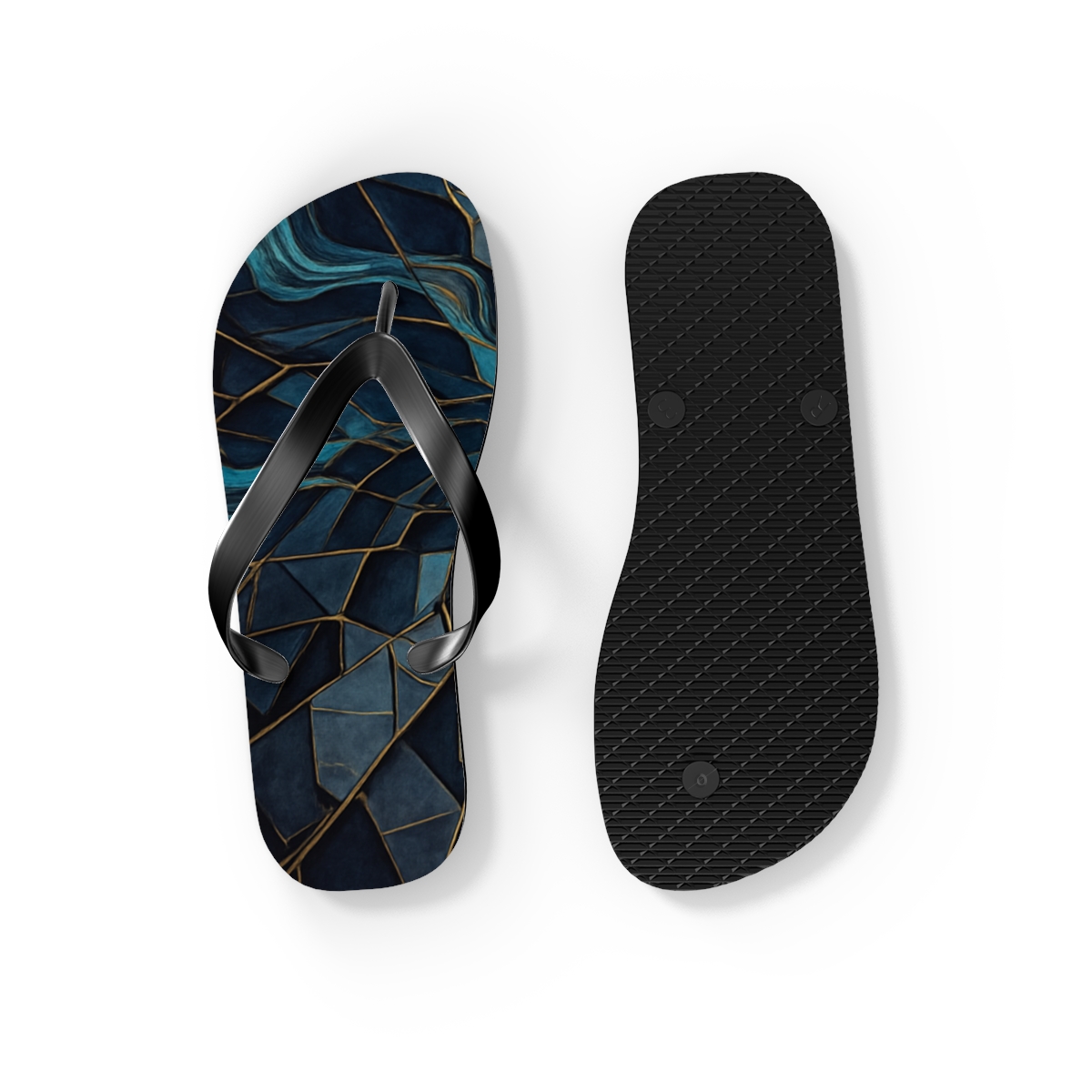 Ocean Currents Mosaic Flip Flops