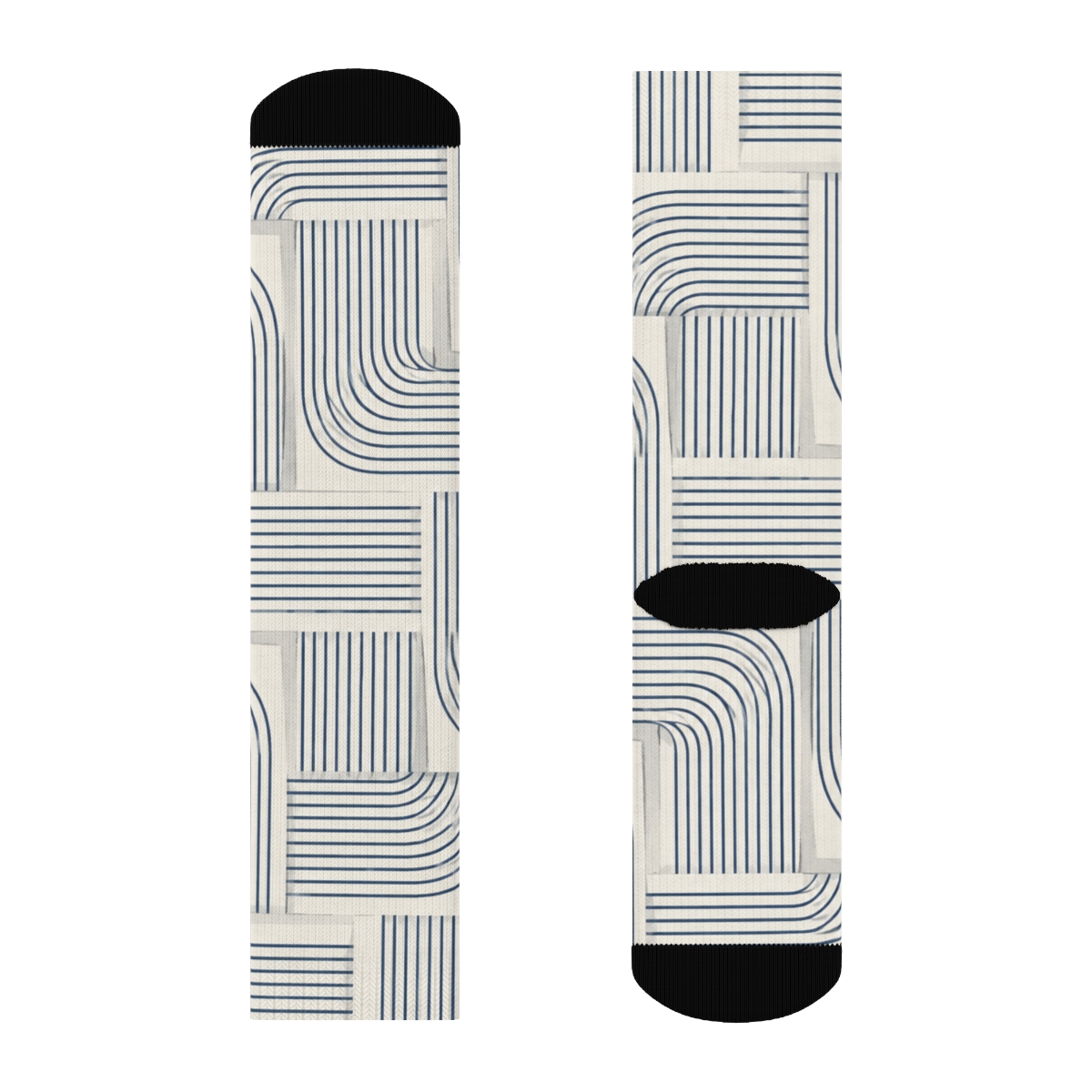 Warped Pinstripe Parquet Flow unique printed sockscustom socks [AI-70137c41-a5fe71d86601]