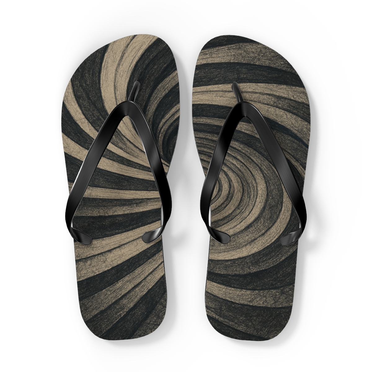 Wind Arc Strata Vortex Grid colorful rubber flip flops