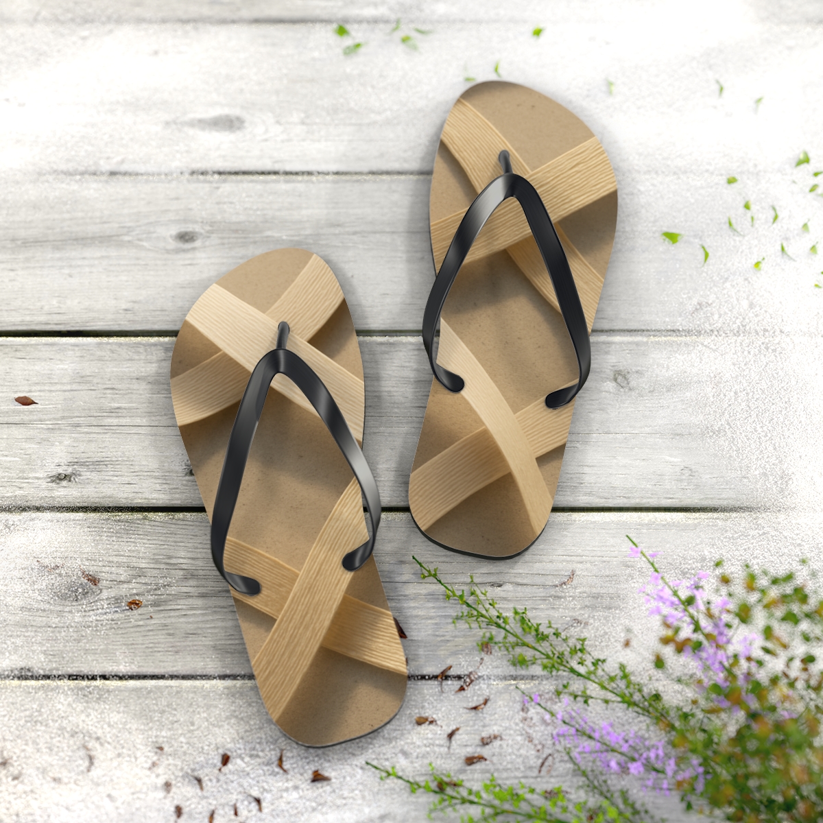 Wind Arc Wavefront Weave designer logo flip flops