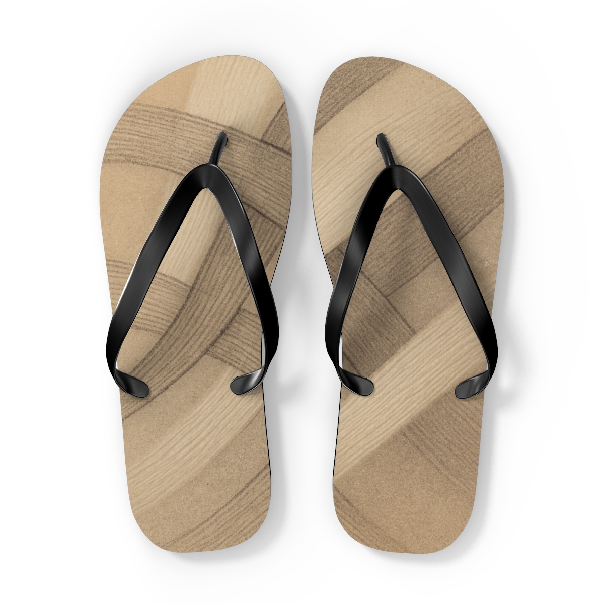 Wind Carved Arc Weave soft sole flip flops