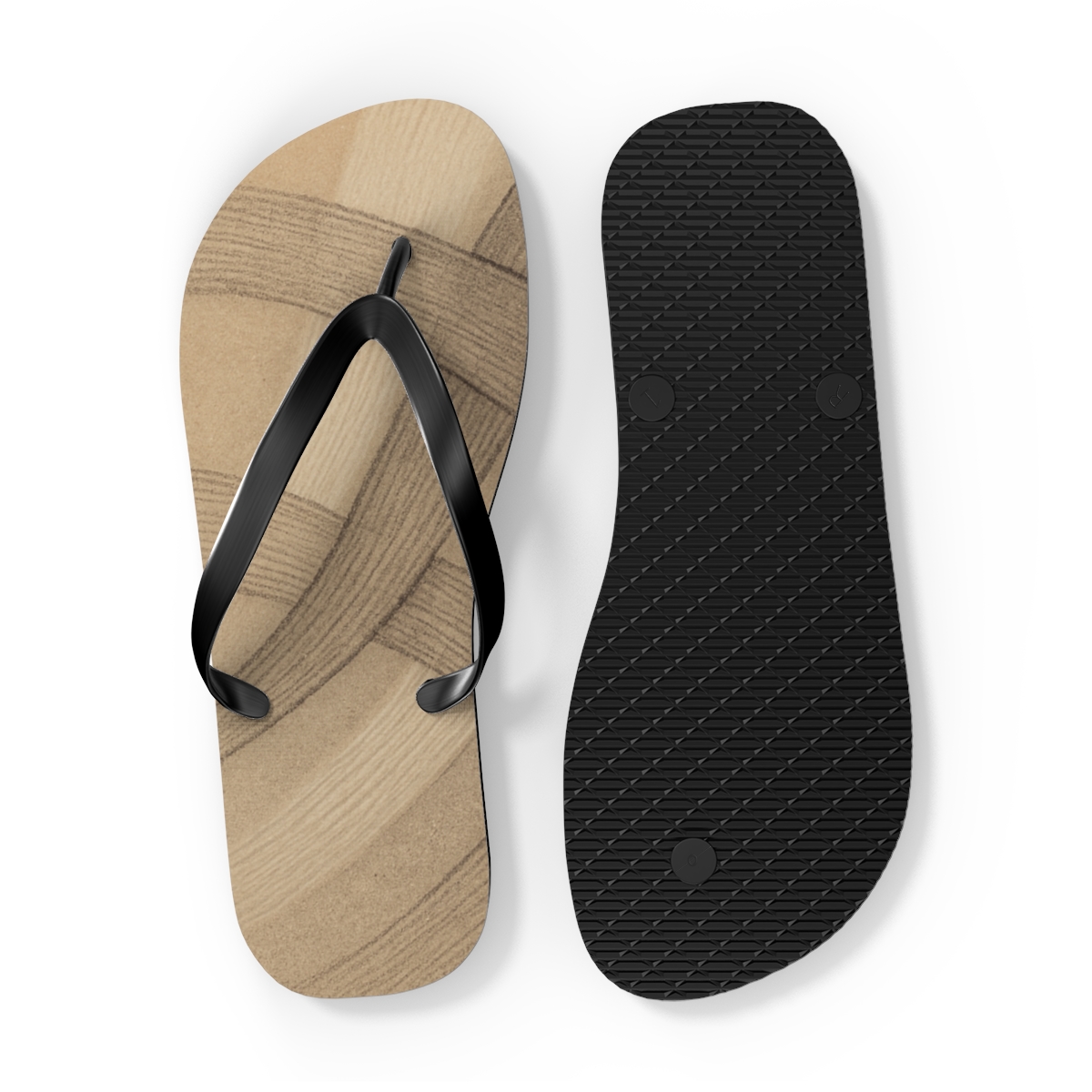 Wind Carved Arc Weave soft sole flip flops