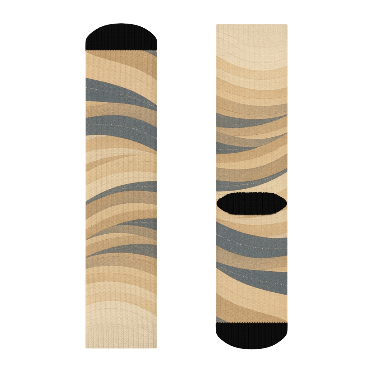 Wind Carved Ripple Arc Weave sports performance socks