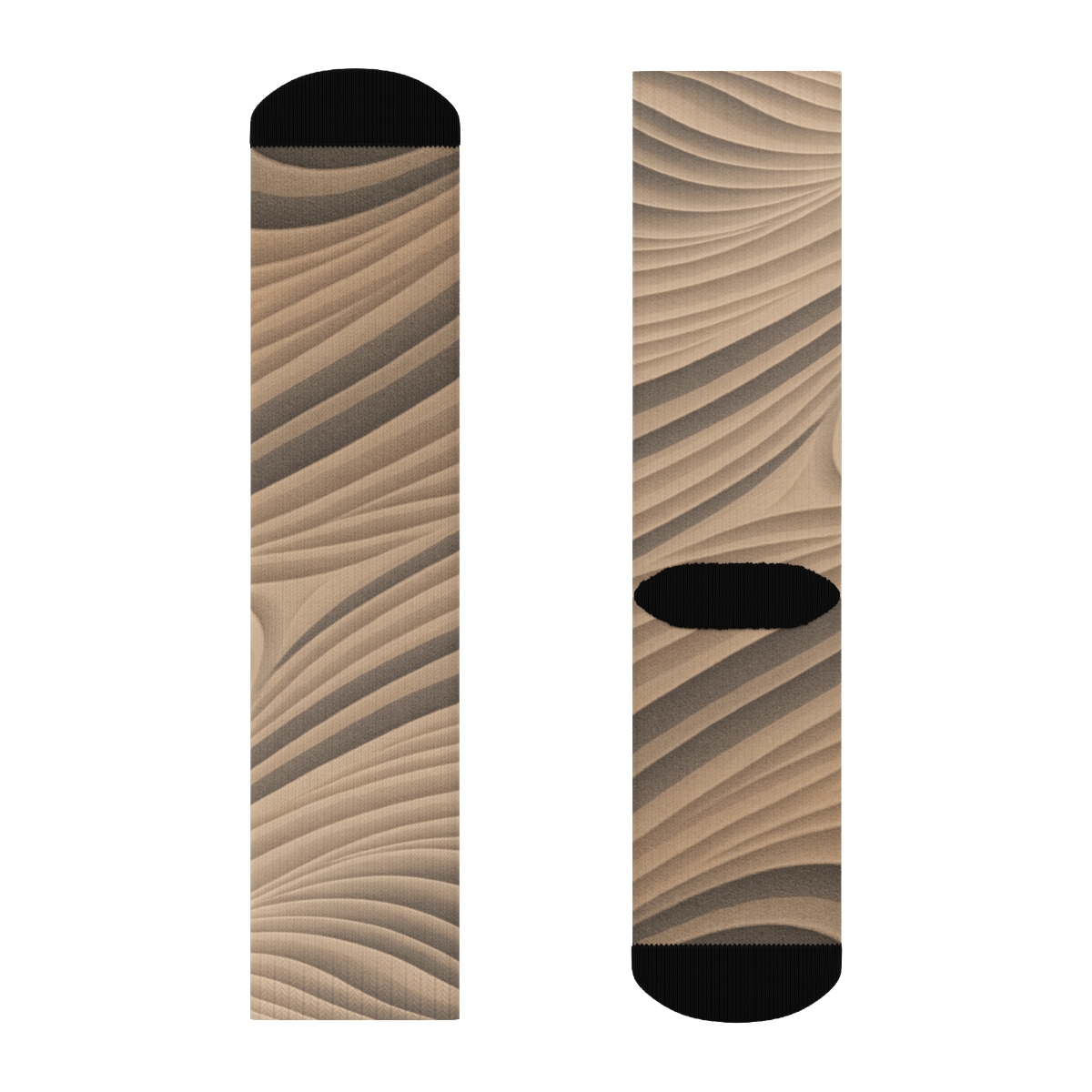 Wind Carved Ripple Arcs stylish patterned socks