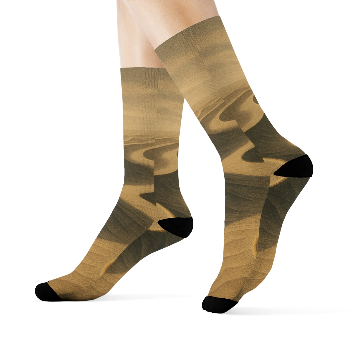 Wind Carved Ripple Lattice unique printed socks