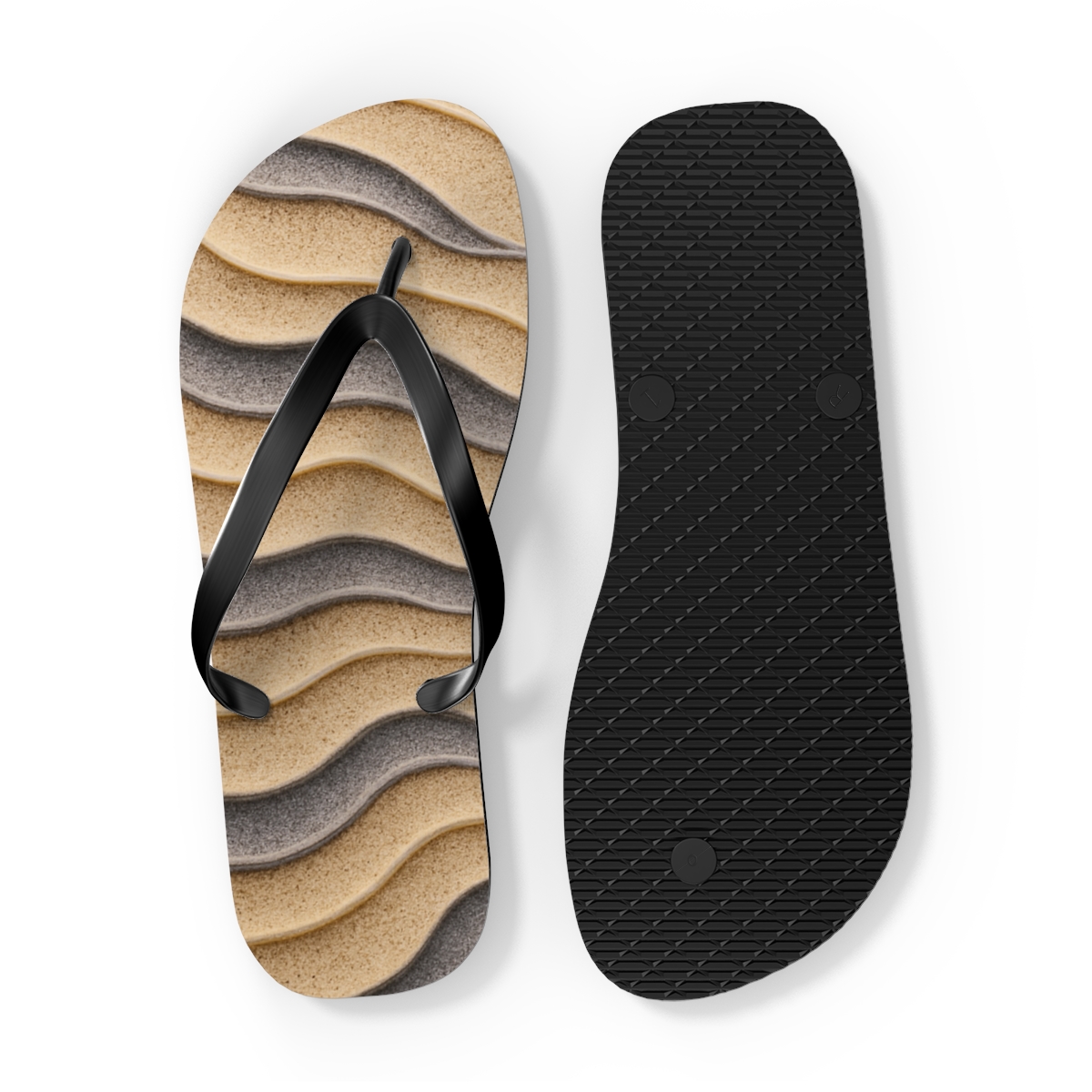 Wind Carved Ripple Vein Array colorful rubber flip flops