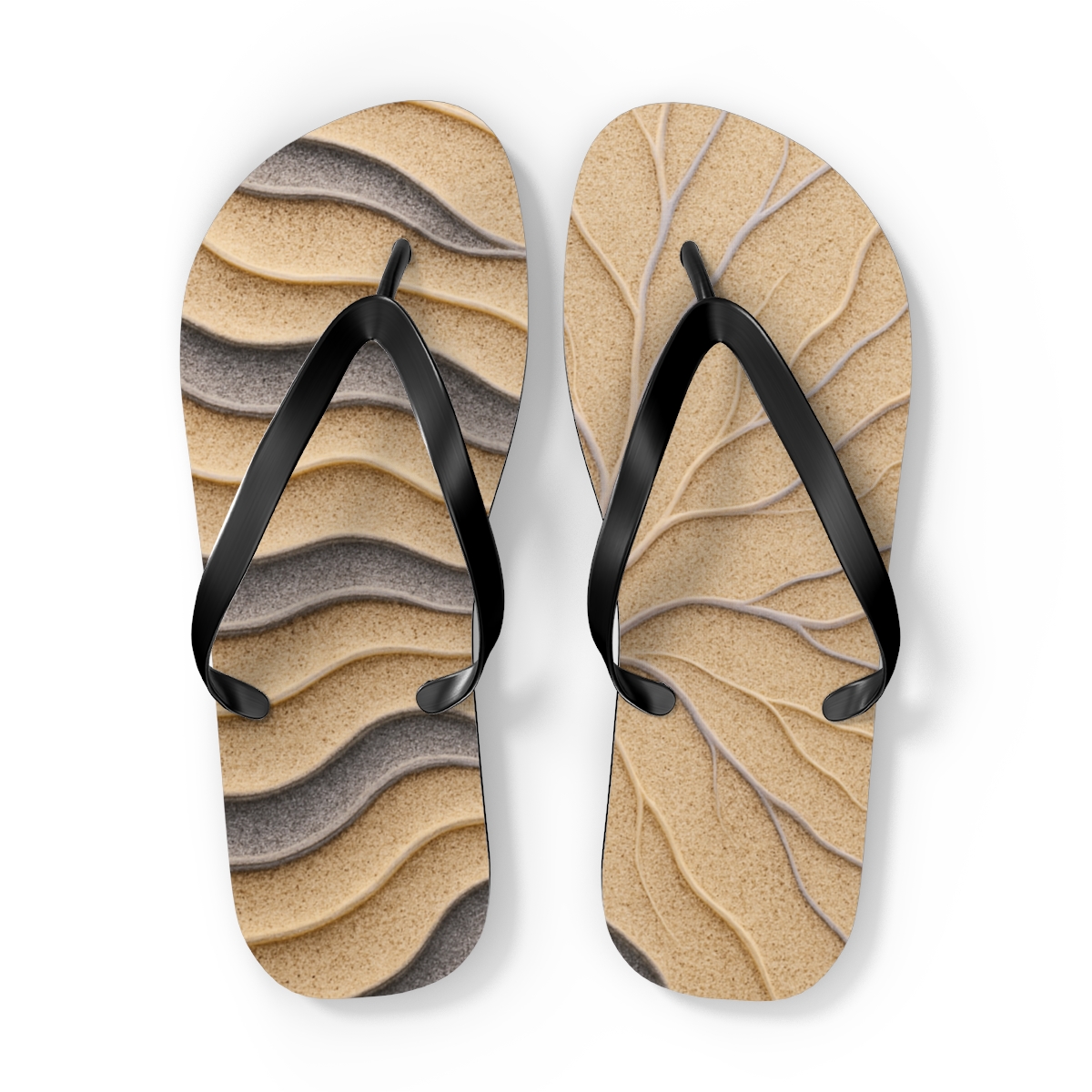 Wind Carved Ripple Vein Array colorful rubber flip flops
