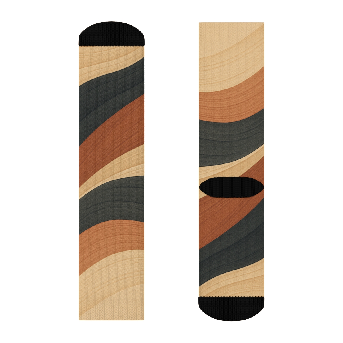 Wind Carved Strata Wavefront designer logo socks