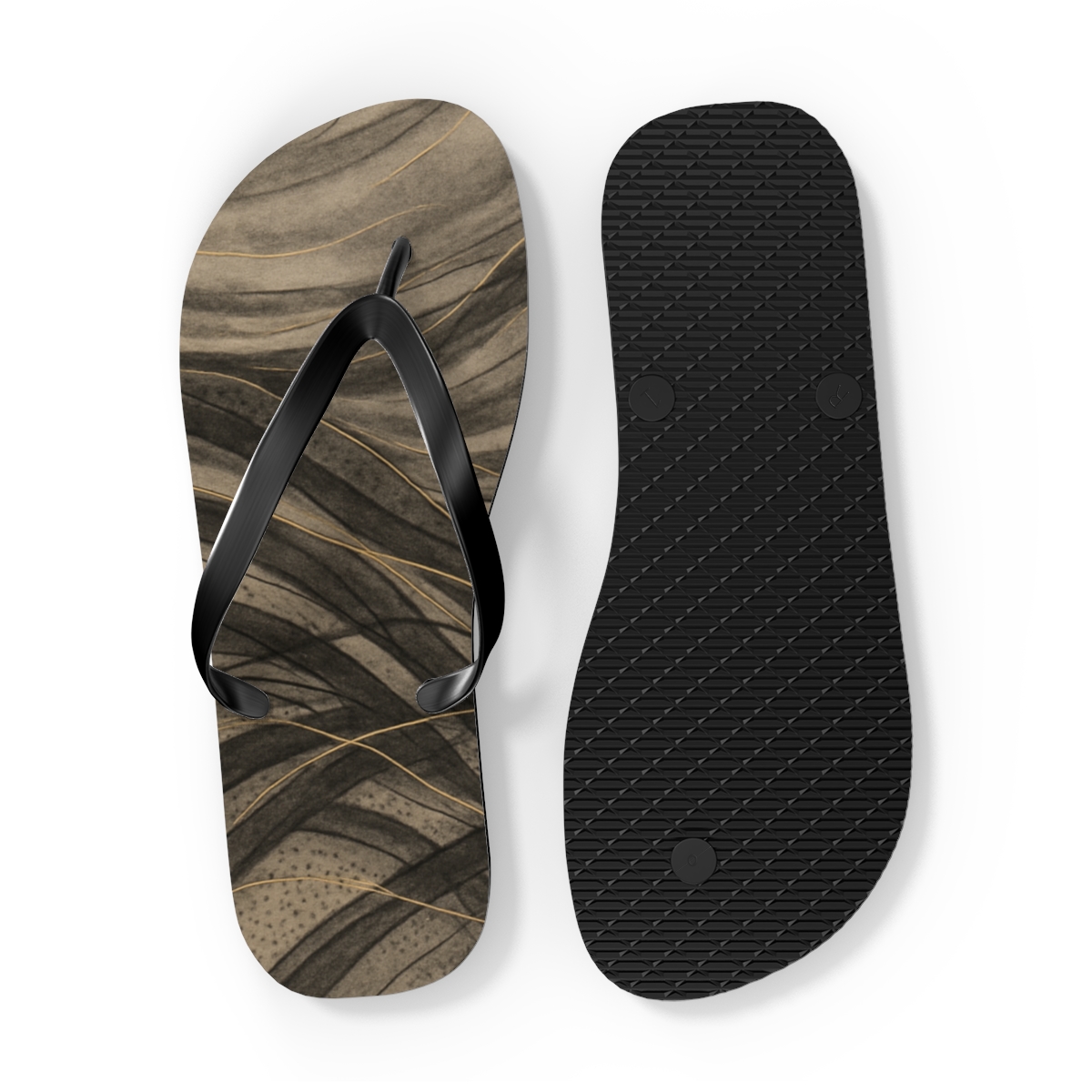 Wind Ripple Vein Weave unique graphic flip flops