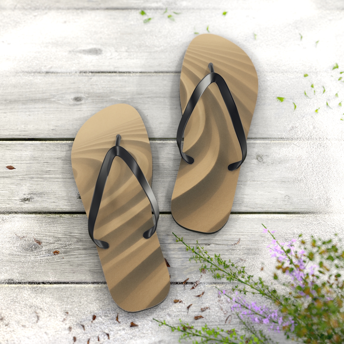 Wind Sculpted Ripple Arcfield designer logo flip flops