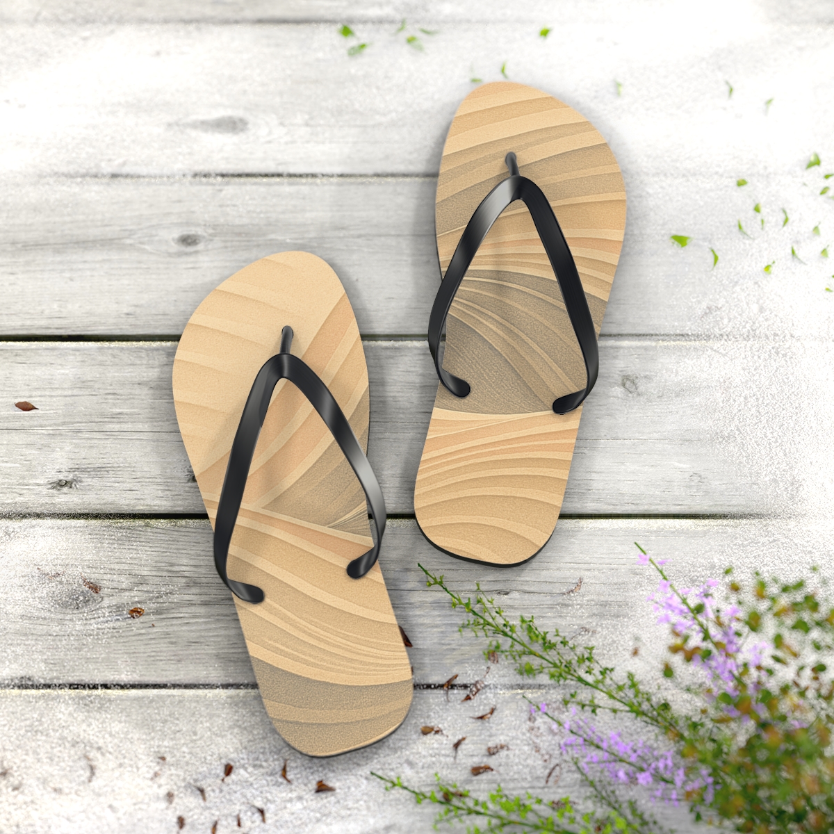 Wind Sculpted Ripple Arcs comfortable casual flip flops