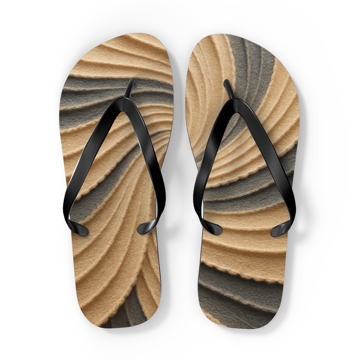 Wind Sculpted Ripple Weave colorful rubber flip flops