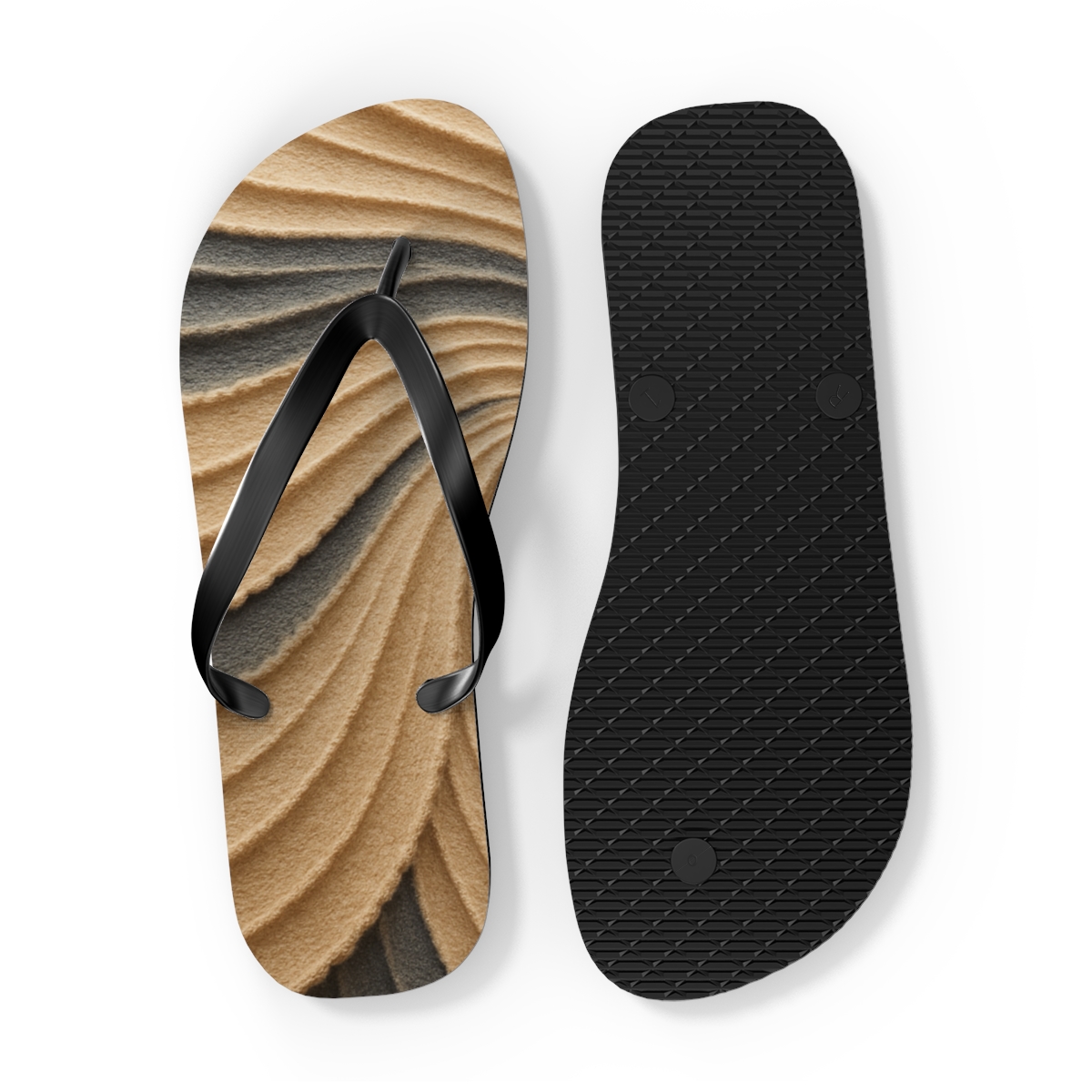 Wind Sculpted Ripple Weave colorful rubber flip flops