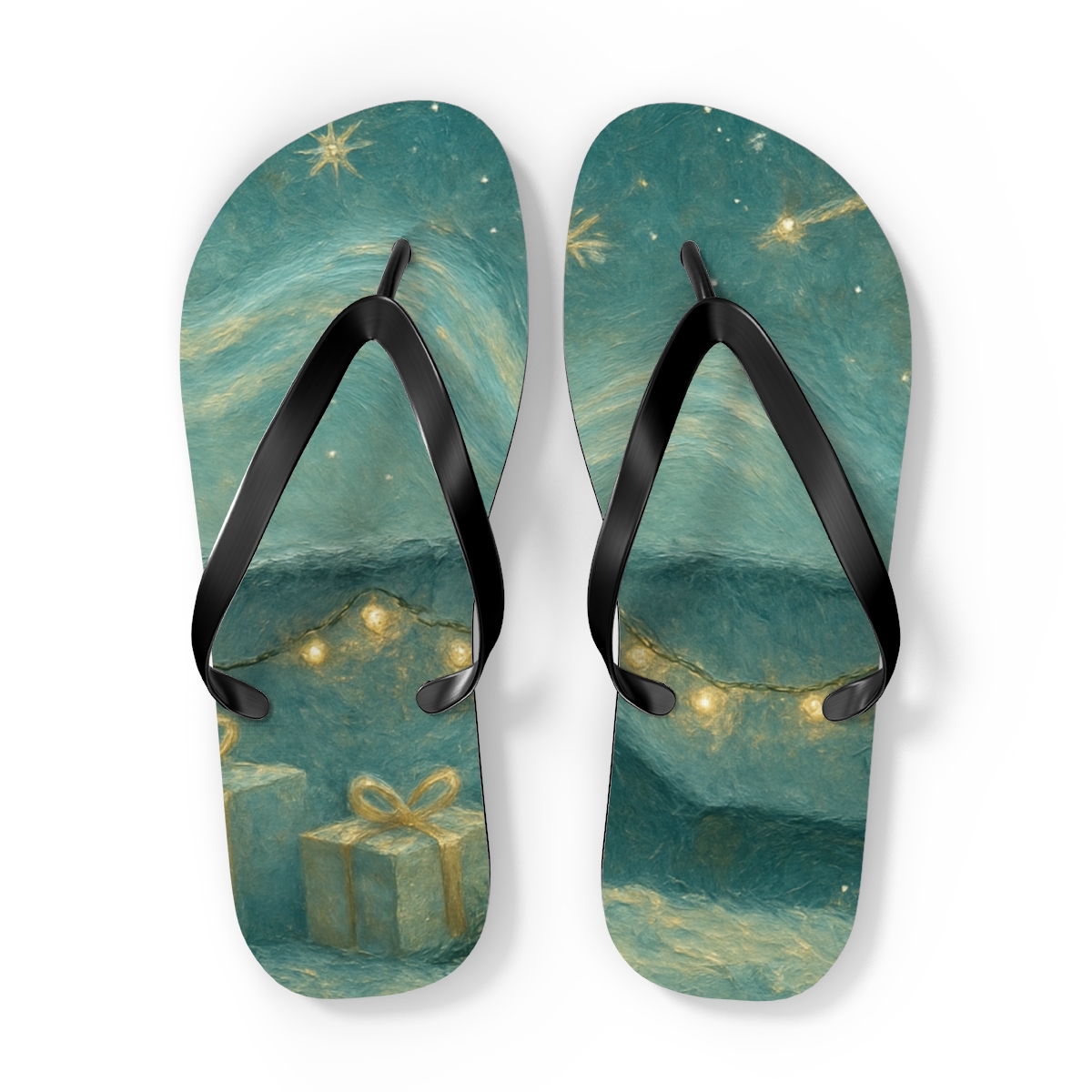 Winter Aurora Garland trendy printed flip flops