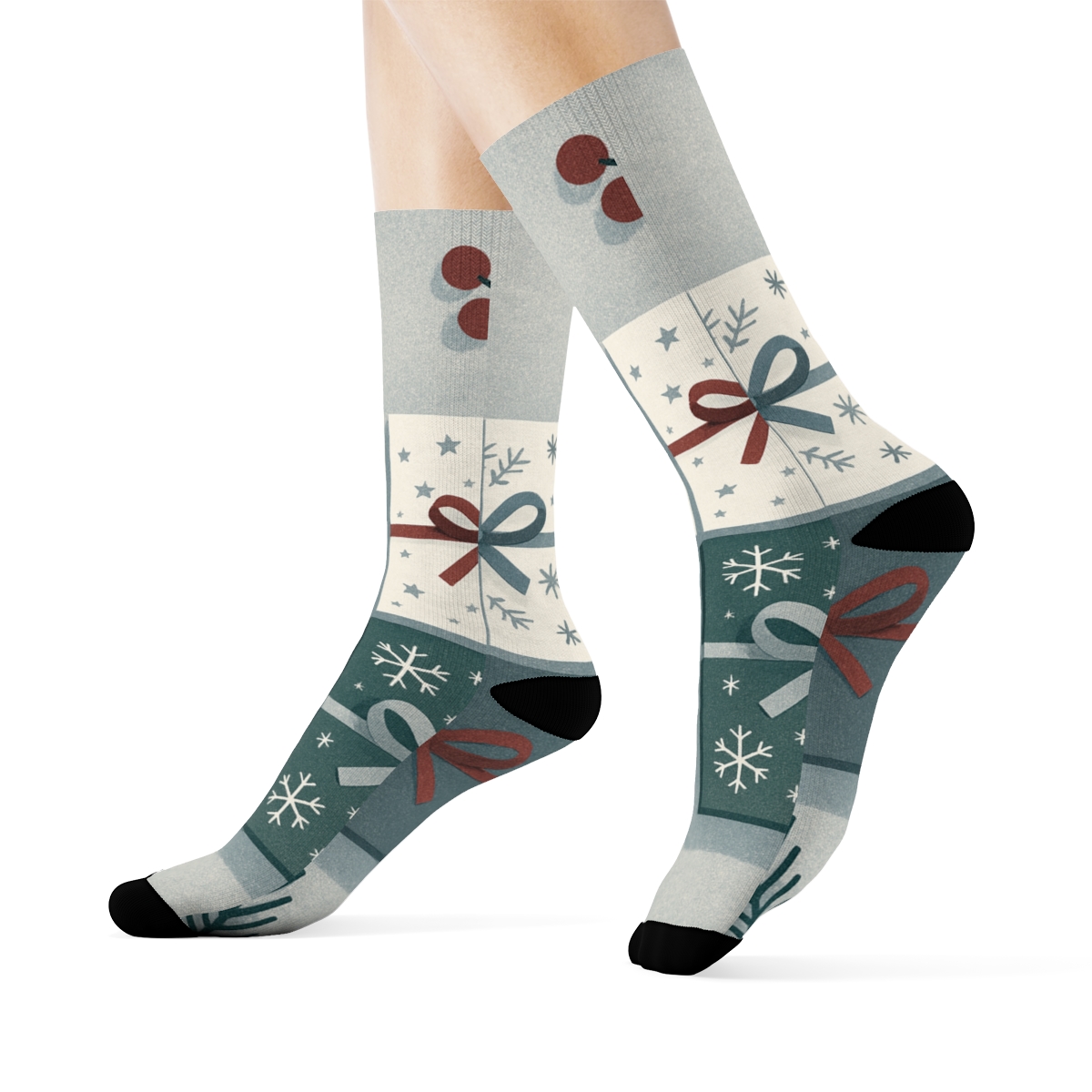 Winter Giftwrap Constellation Quilt personalized cozy socks