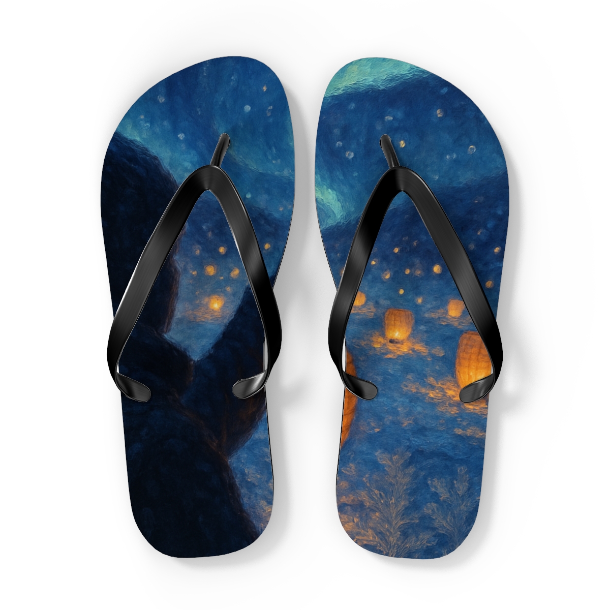 Winter Lantern Aurora soft sole flip flops