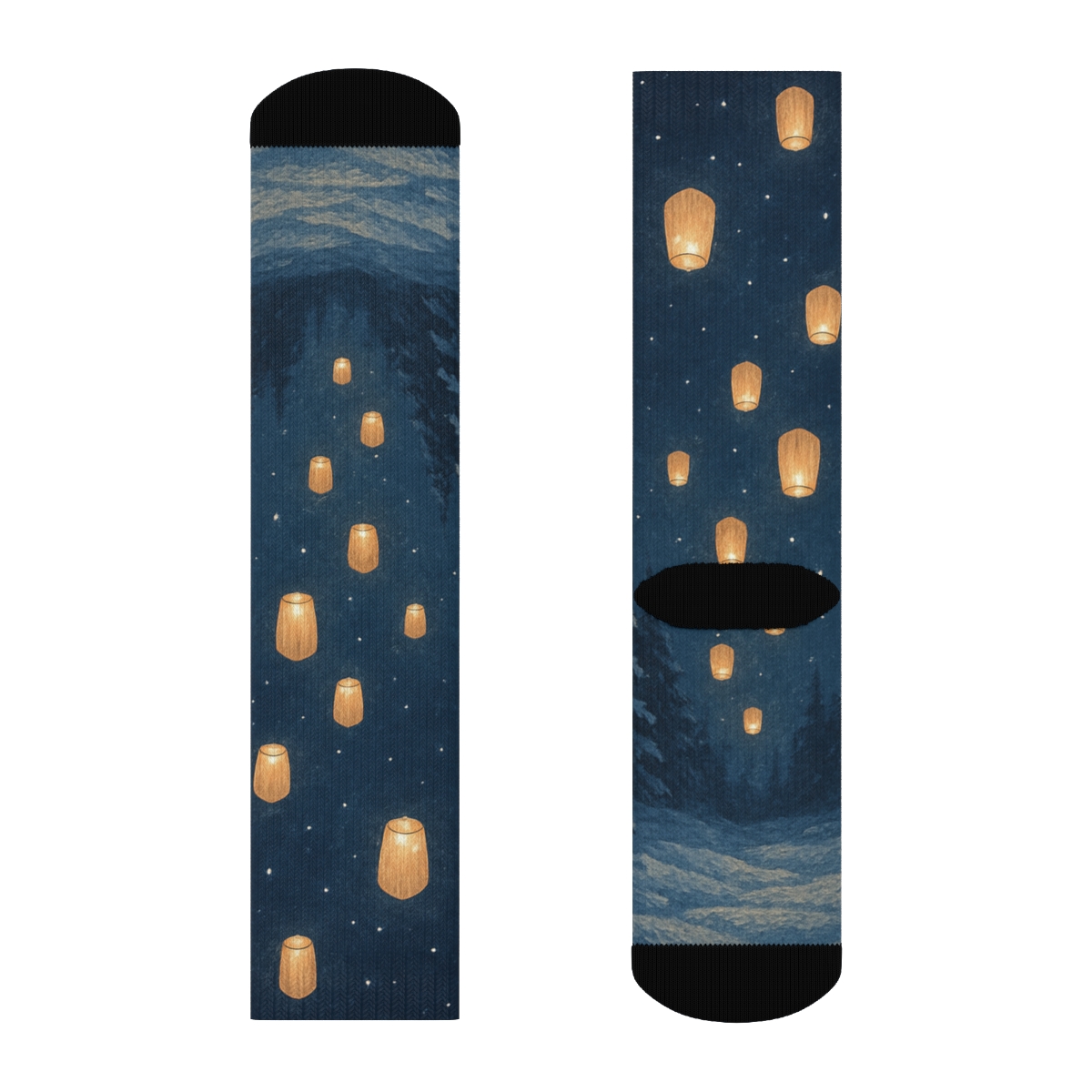 Winter Lantern Constellation custom socks