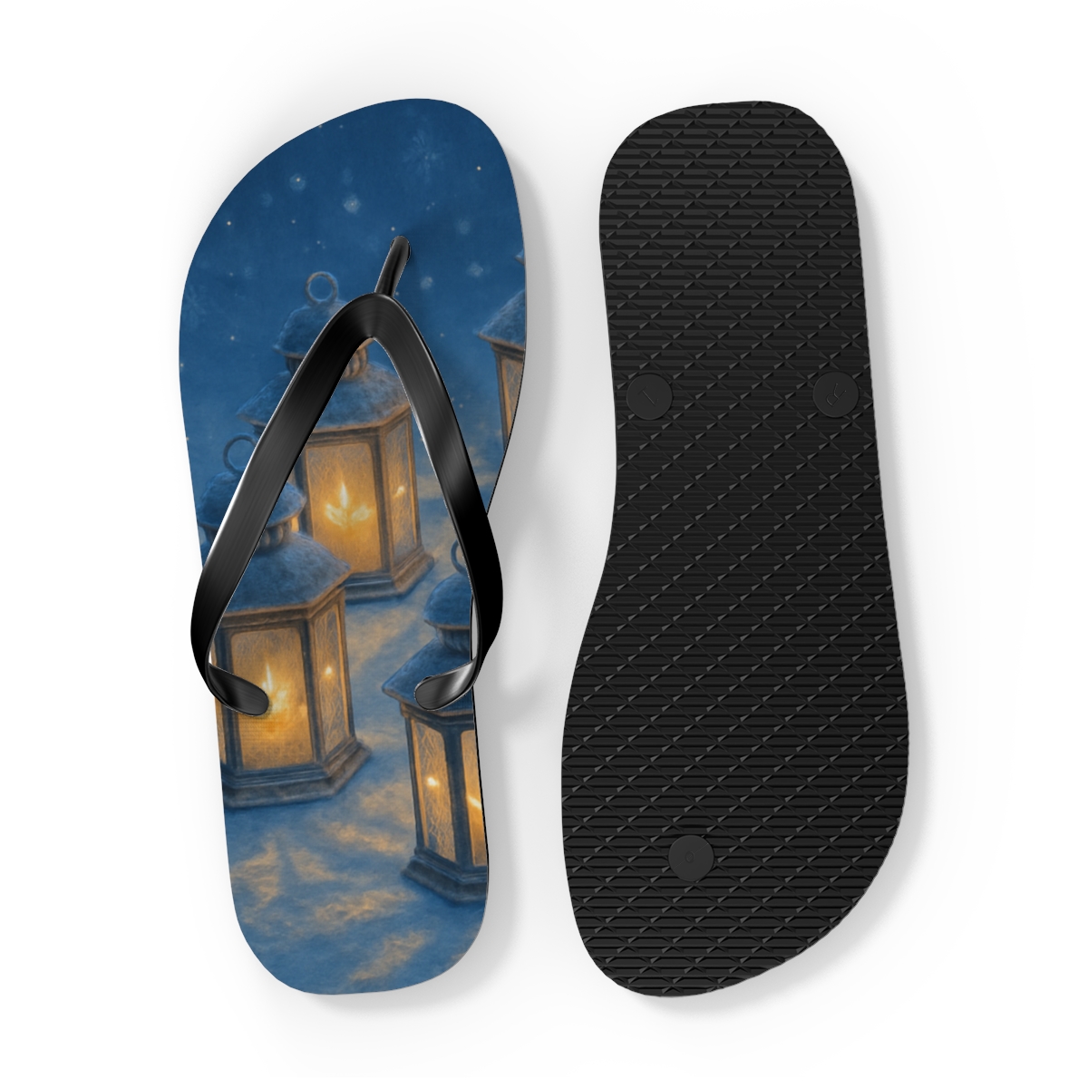 Winter Lantern Lullaby soft sole flip flops