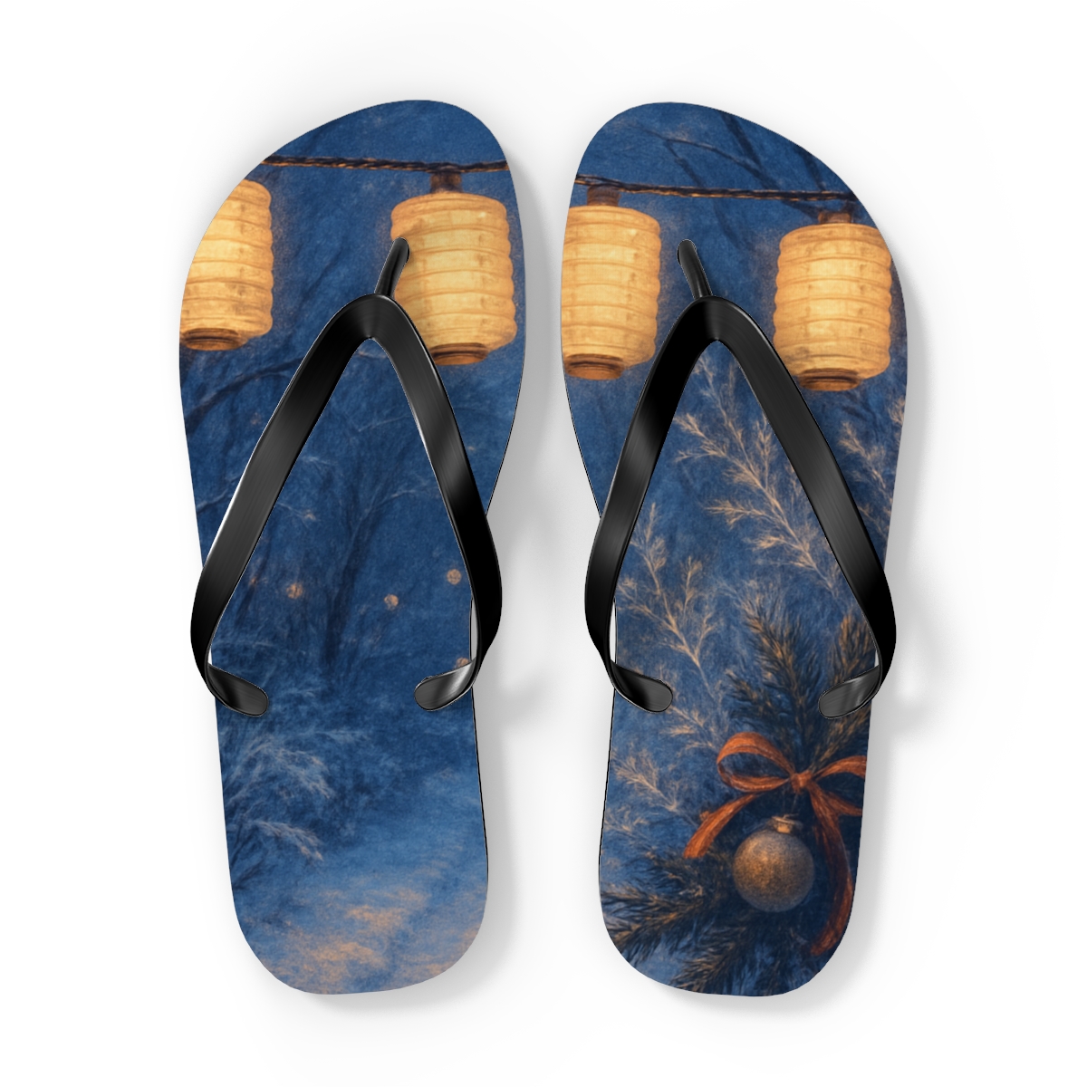 Winter Lantern Snowglow comfortable casual flip flops